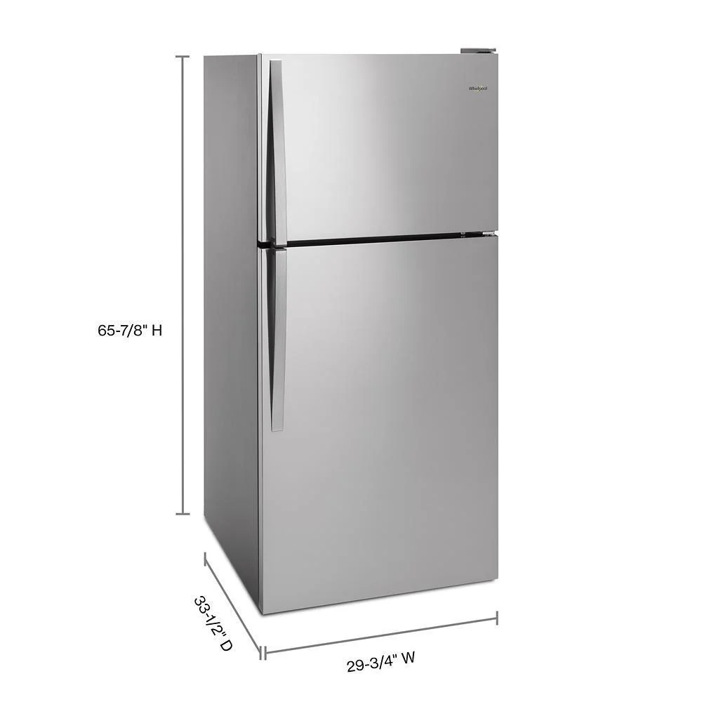 Whirlpool WRT318FMDM 30-inch Wide Top Freezer Refrigerator - 18 cu. ft. - Image 3