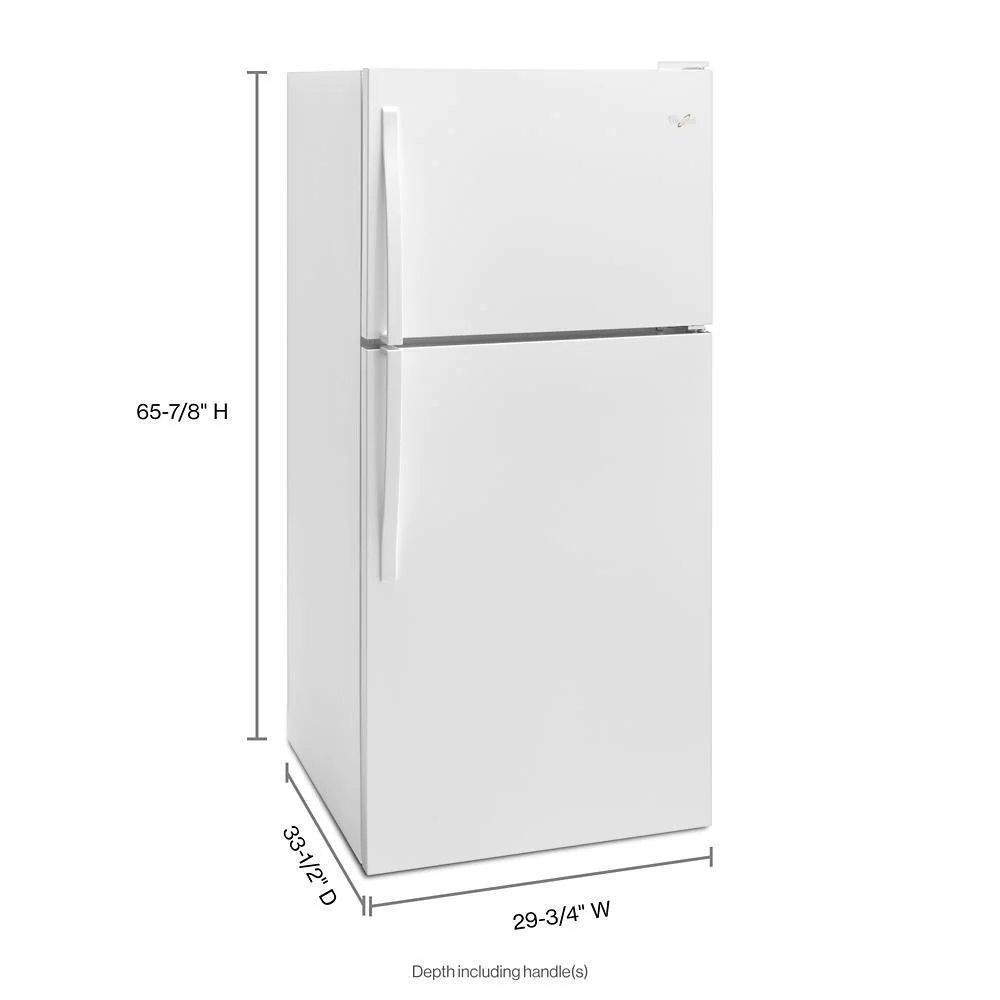 Whirlpool WRT318FZDW 30-inch Wide Top Freezer Refrigerator - 18 cu. ft. - Image 3
