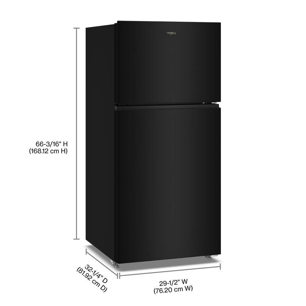 WRTX3019SB Whirlpool® 29.5-inch Wide Top Freezer Refrigerator with Total Coverage Cooling- 19.2 Cu. Ft. - Image 2