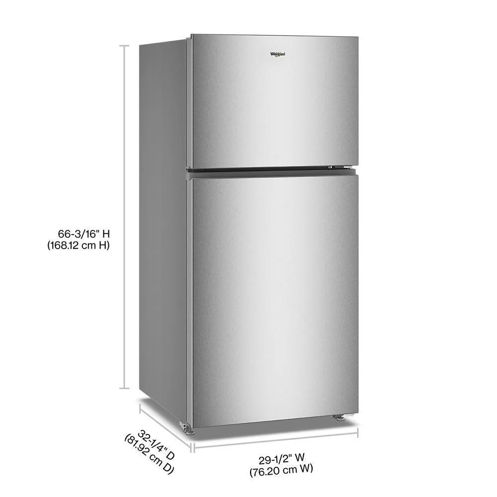 WRTX3019SZ Whirlpool® 29.5-inch Wide Top Freezer Refrigerator with Total Coverage Cooling- 19.2 Cu. Ft. - Image 2