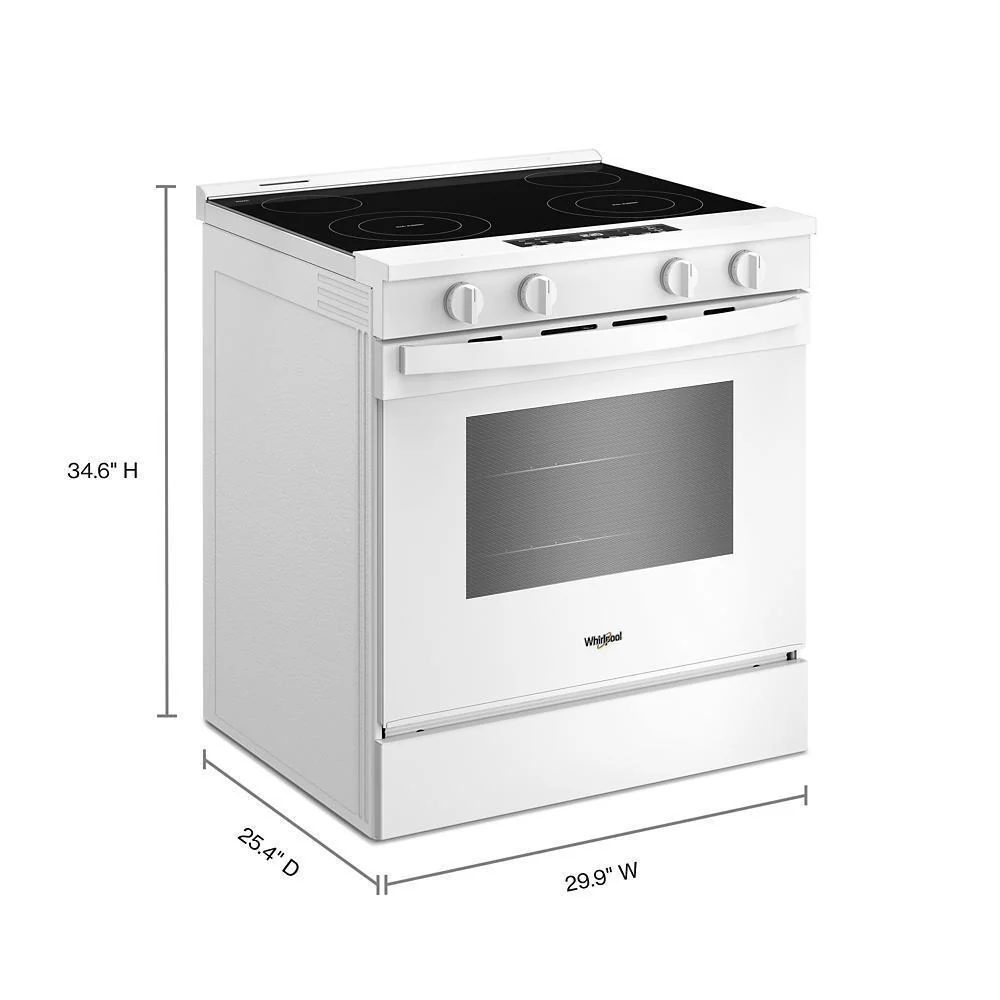 Whirlpool WSES3130SW 30-inch Electric Range with No Preheat and Slow Cook Modes - Image 2