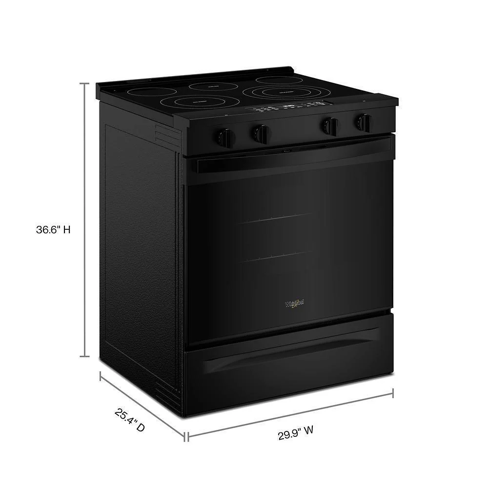 Whirlpool WSES5030SB 30-inch Electric Smart Range with Air Cooking Technology - Image 2