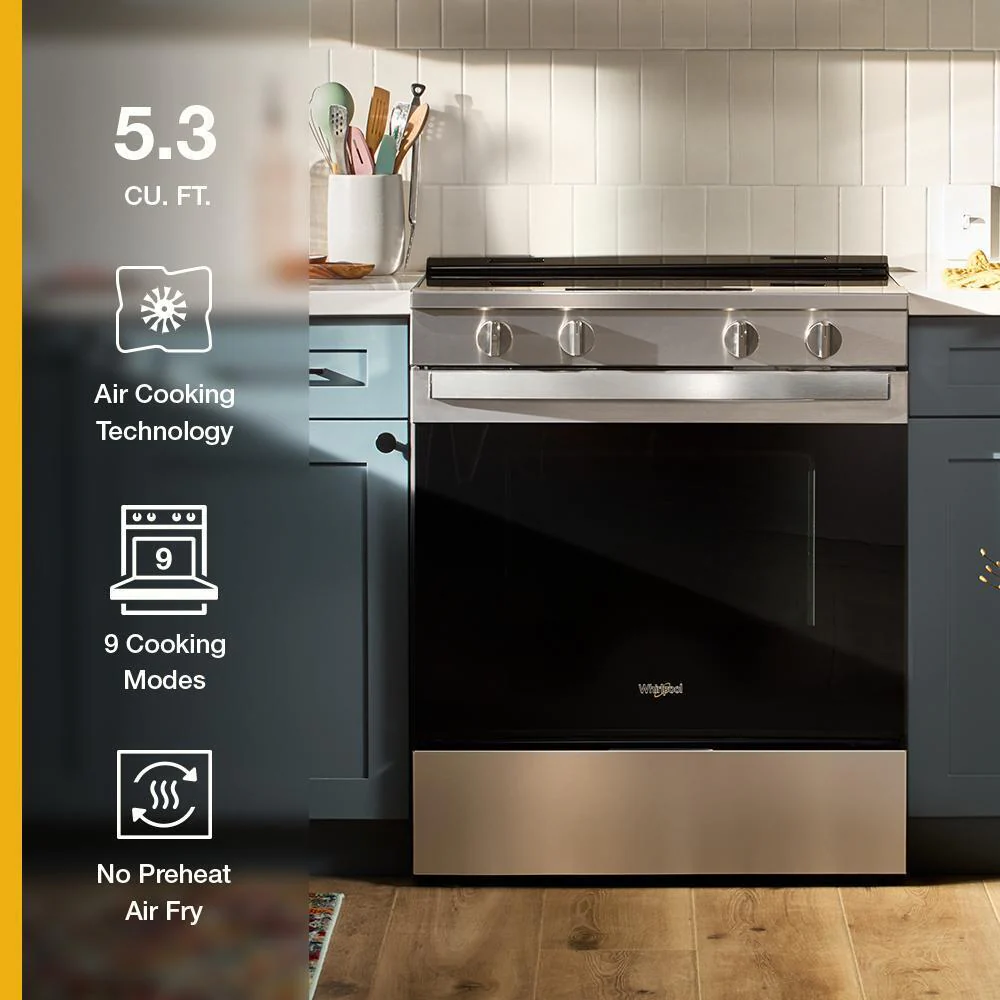 Whirlpool WSES5030SV 30-inch Electric Smart Range with Air Cooking Technology - Image 15