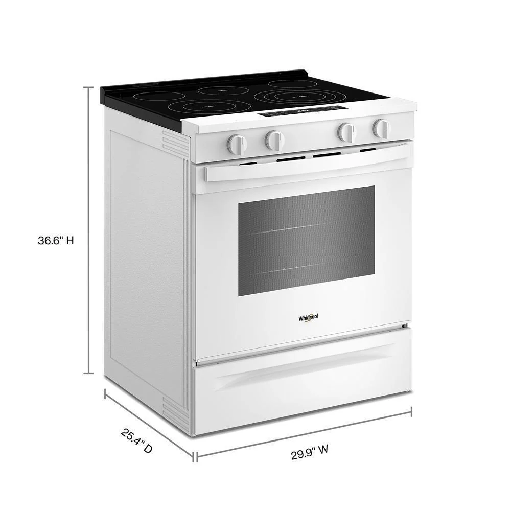 Whirlpool WSES5030SW 30-inch Electric Smart Range with Air Cooking Technology - Image 2