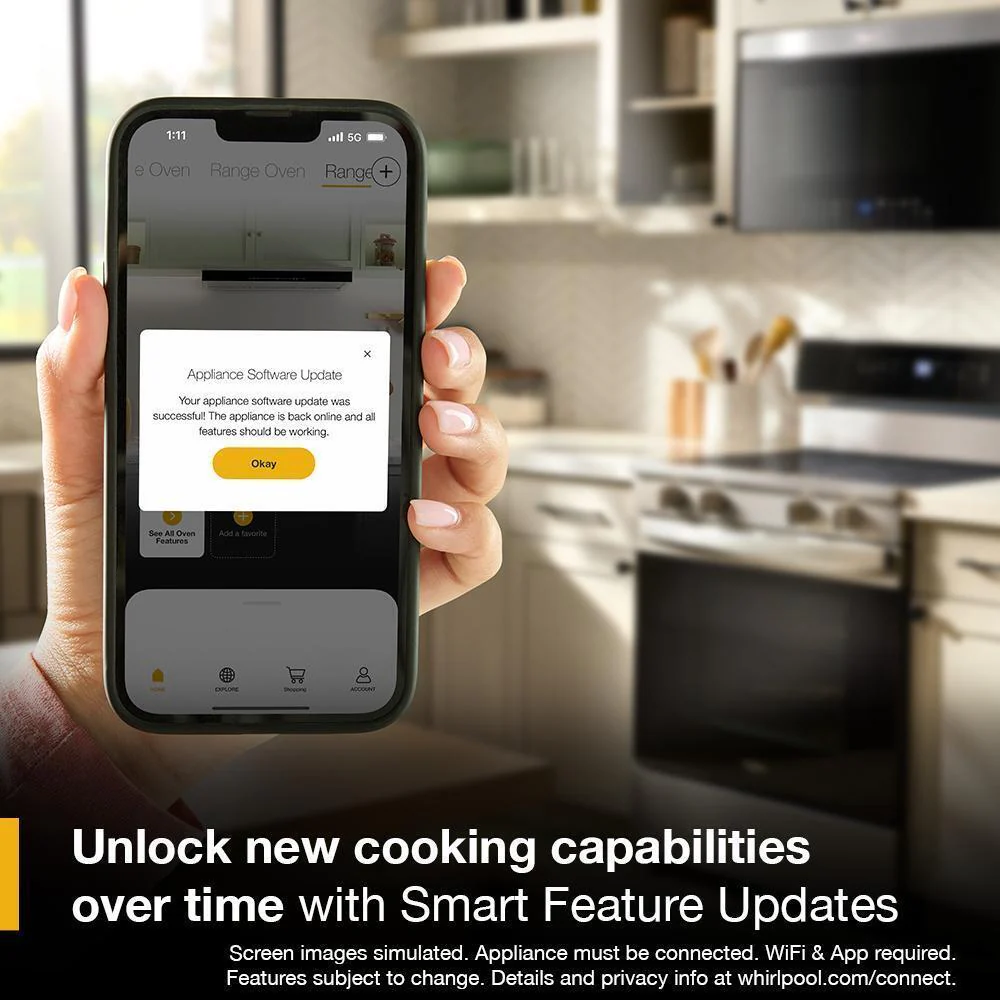 Whirlpool WSES5030SZ 30-inch Electric Smart Range with Air Cooking Technology - Image 20