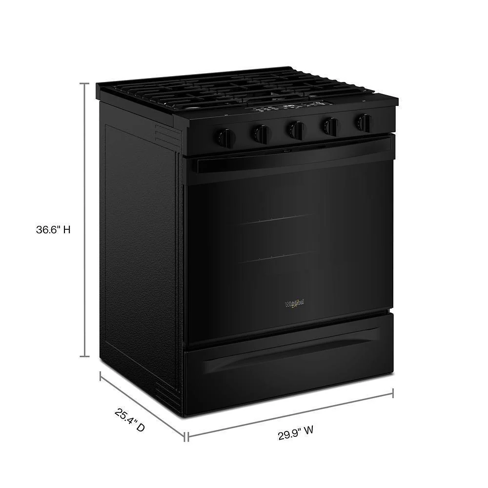 Whirlpool WSGS5030SB 30-inch Gas Smart Range with Air Cooking Technology - Image 2