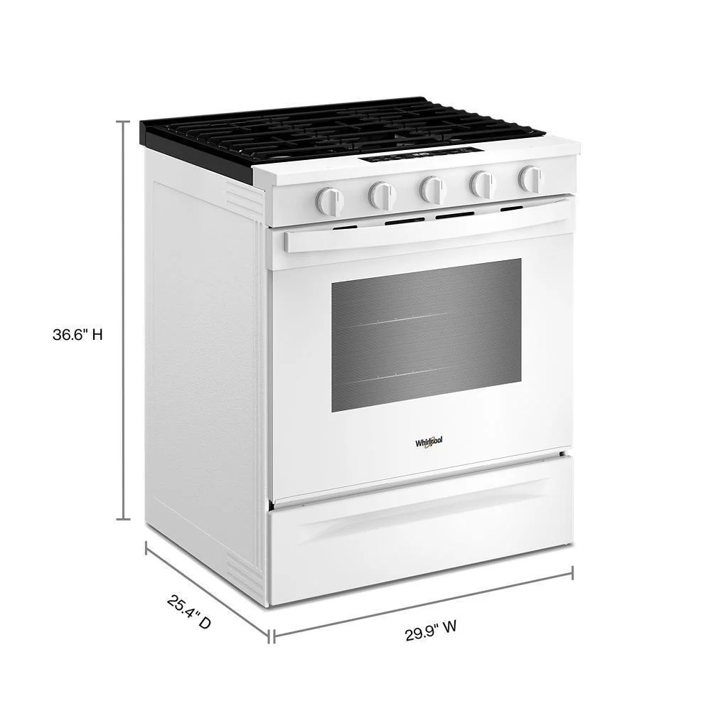 Whirlpool WSGS5030SW 30-inch Gas Smart Range with Air Cooking Technology - Image 2