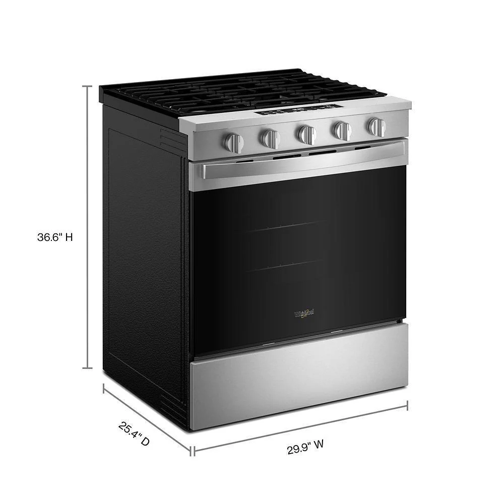 Whirlpool WSGS5030SZ 30-inch Gas Smart Range with Air Cooking Technology - Image 4