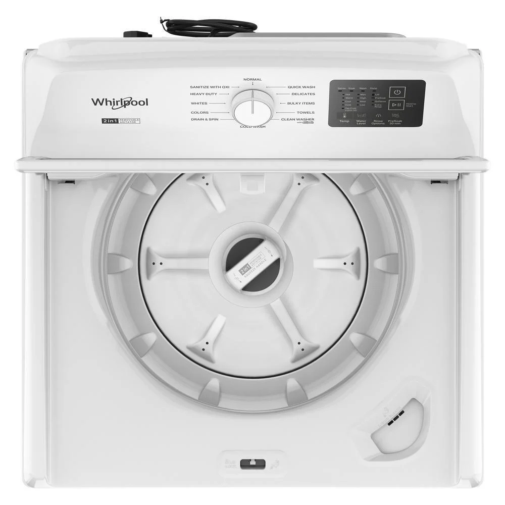 Whirlpool WTW4307SW 4.2-4.3 Cu. Ft. Whirlpool® Top Load Washer with 2-in-1 Removable Agitator and Soft Close Glass Lid - Image 13