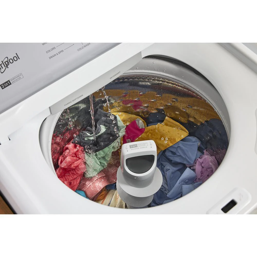 Whirlpool WTW4307SW 4.2-4.3 Cu. Ft. Whirlpool® Top Load Washer with 2-in-1 Removable Agitator and Soft Close Glass Lid - Image 8
