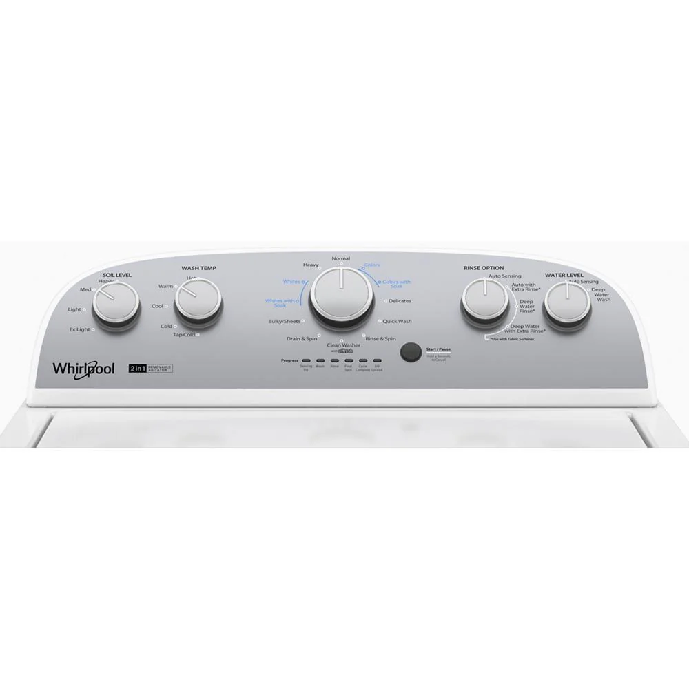 Whirlpool WTW4957PW 3.8-3.9 Cu. Ft. Whirlpool® Top Load Washer with Removable Agitator - Image 4