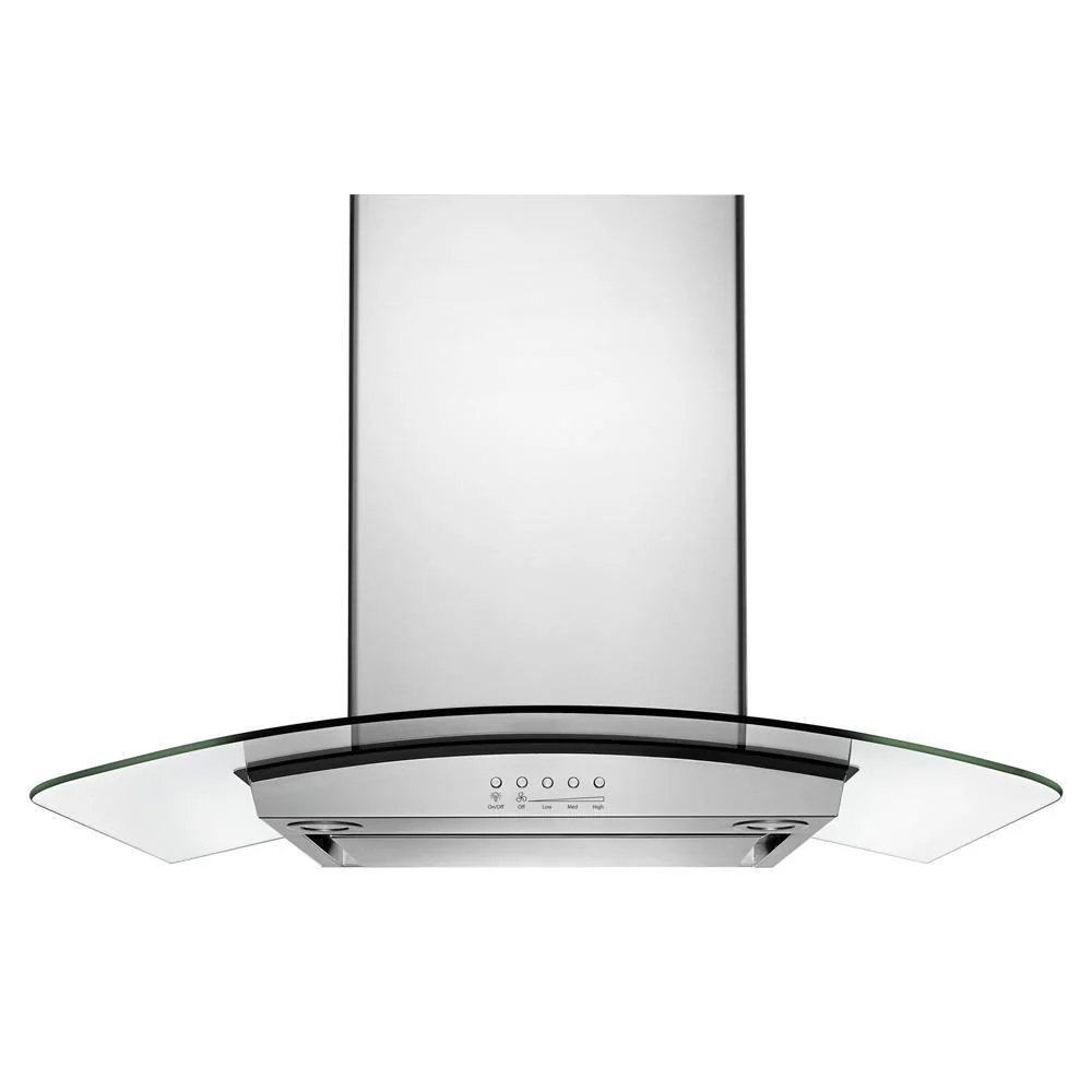 Whirlpool WVI75UC6DS 36" Modern Glass Island Mount Range Hood - Image 5