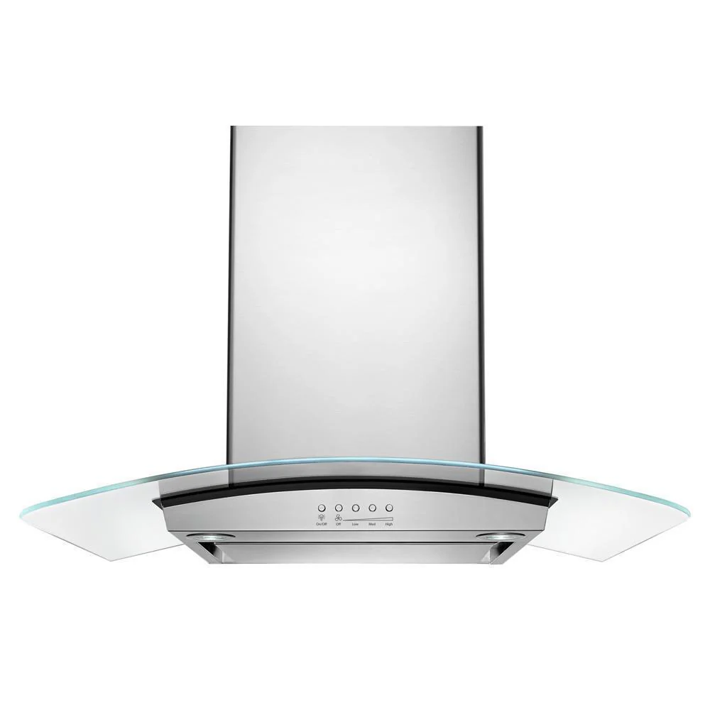 Whirlpool WVI75UC6DS 36" Modern Glass Island Mount Range Hood - Image 6