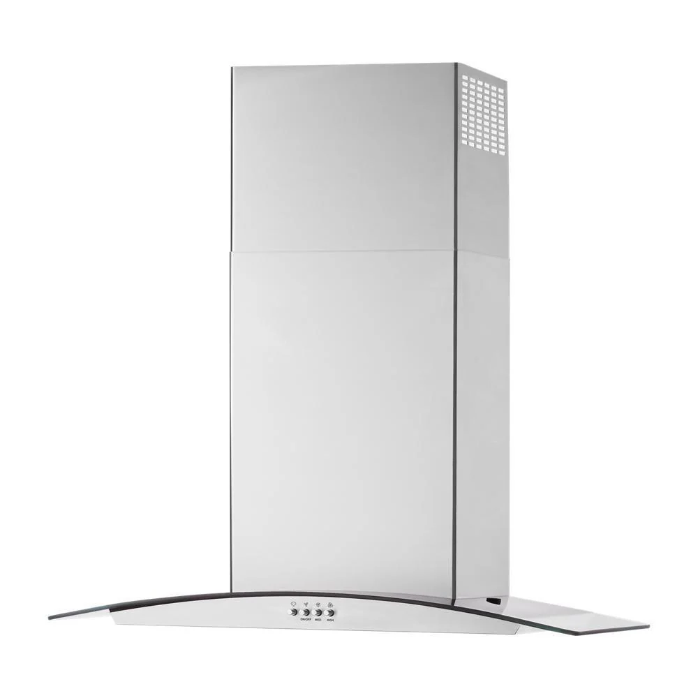Whirlpool WVW51UC0LS 30" Curved Glass Wall Mount Range Hood - Image 3