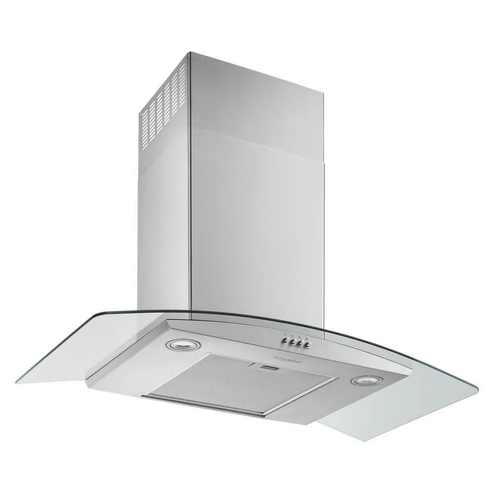 Whirlpool WVW51UC6LS 36" Curved Glass Wall Mount Range Hood - Image 5