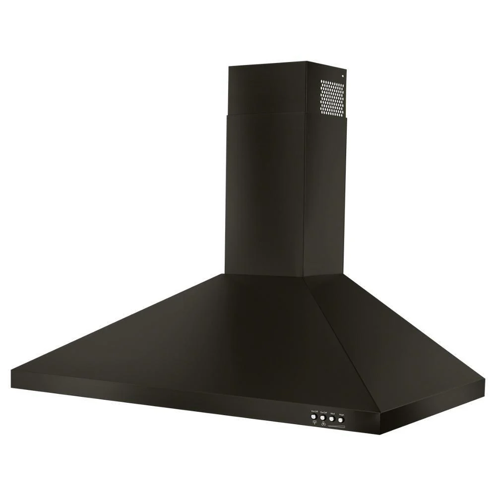 Whirlpool WVW53UC6HV 36" Contemporary Black Stainless Wall Mount Range Hood - Image 4