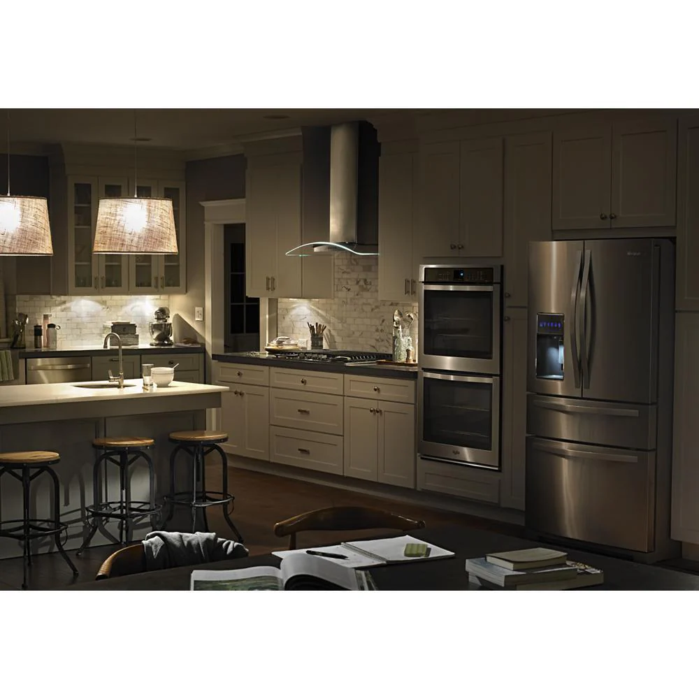 Whirlpool WVW75UC0DS 30" Modern Glass Wall Mount Range Hood - Image 9