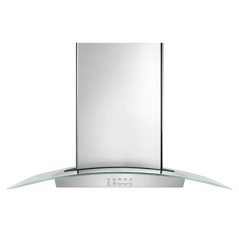 Whirlpool WVW75UC6DS 36" Modern Glass Wall Mount Range Hood - Image 2