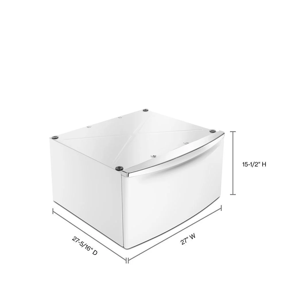 Whirlpool XHPC155XW 15.5" Pedestal for Front Load Washer and Dryer with Storage - Image 8