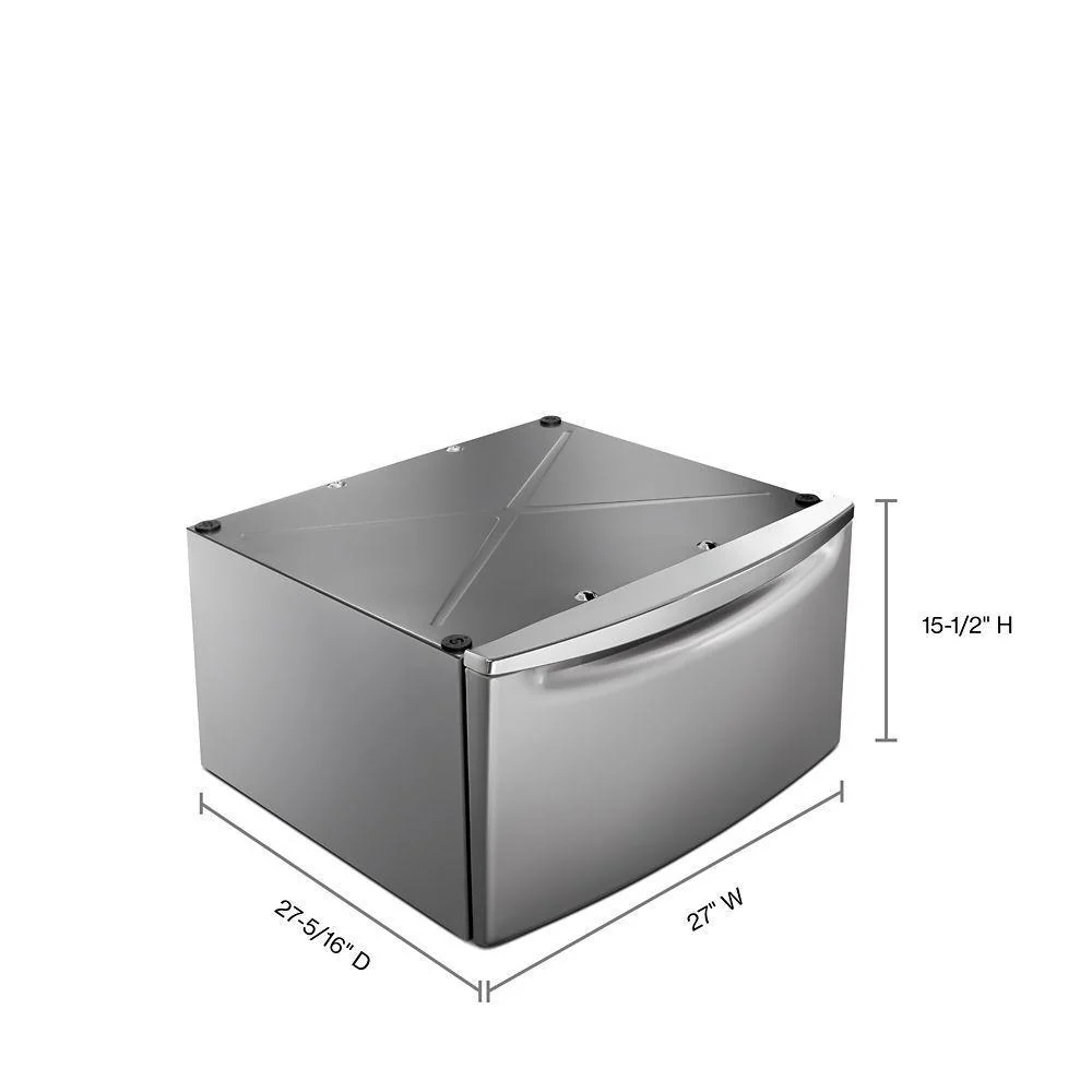 Whirlpool XHPC155YC 15.5" Pedestal for Front Load Washer and Dryer with Storage - Image 8