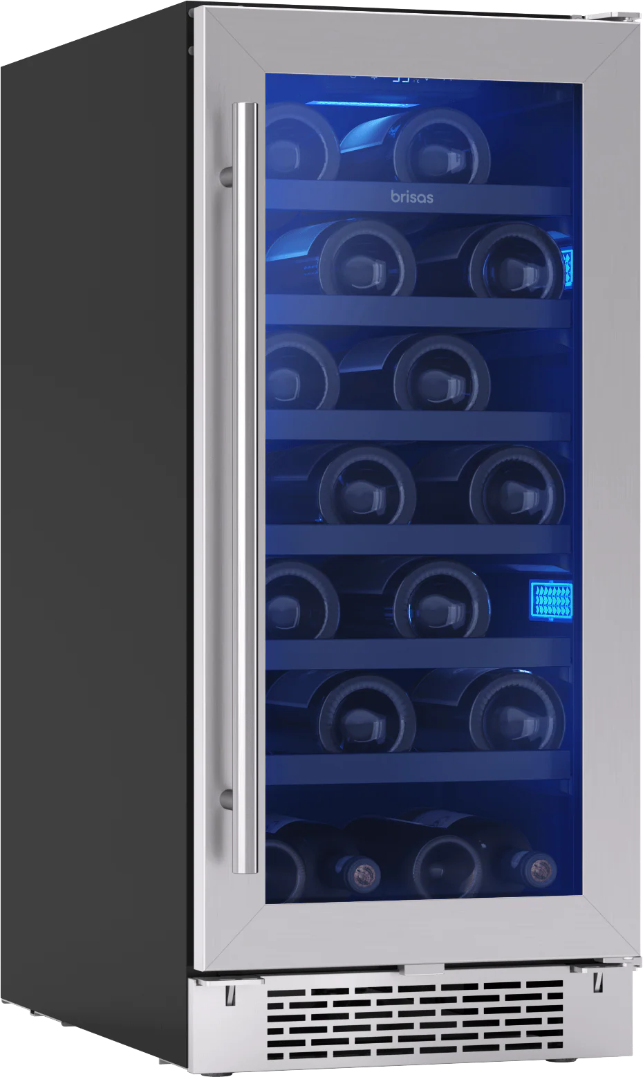 Zephyr BWN15C01AG Brisas Wine Cooler, 15in UC, SS+Gls, Rvs Dr, 1Z - Image 2