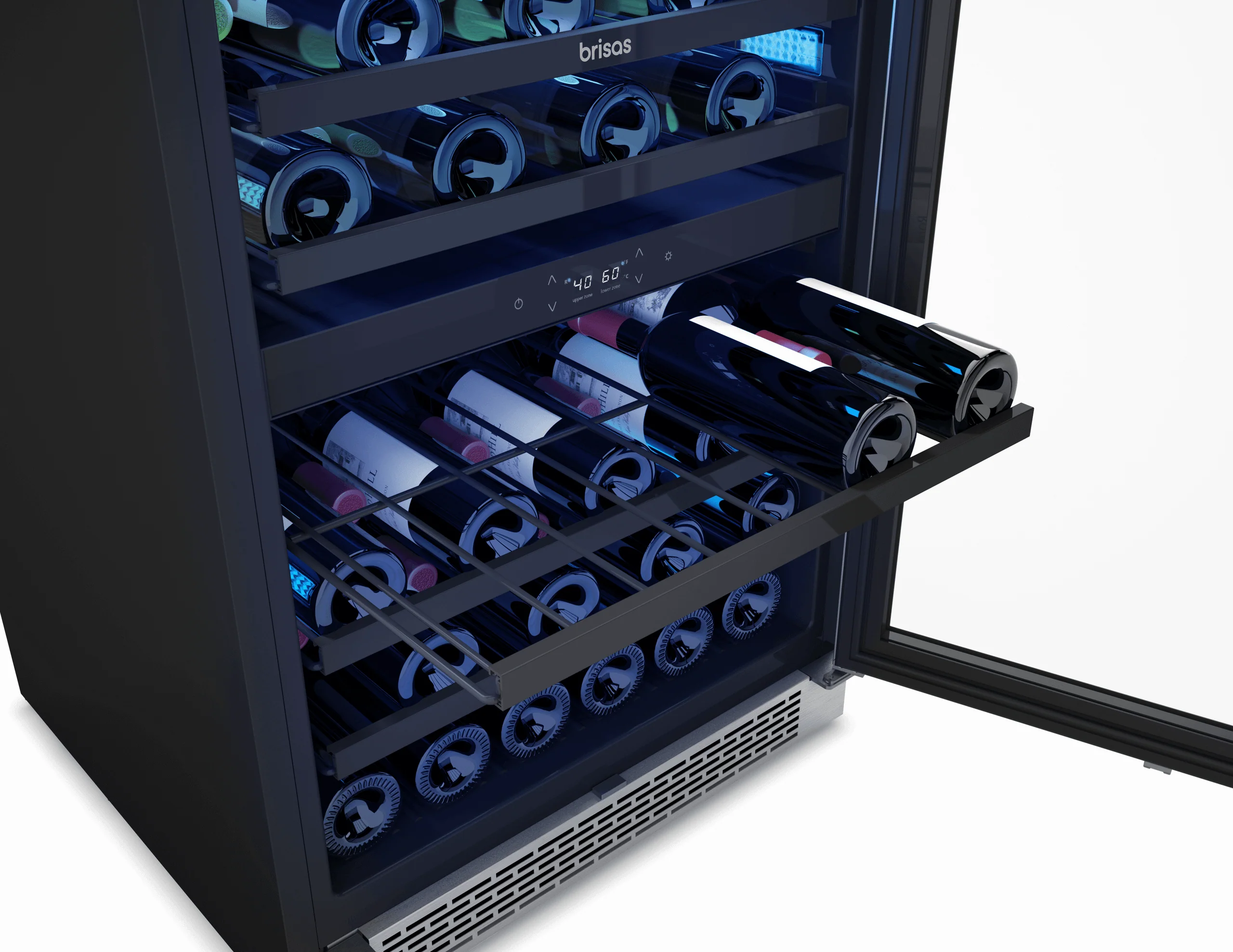 Zephyr BWN24C02AG Brisas Wine Cooler, 24in UC, SS+Gls, Rvs Dr, 2Z - Image 6