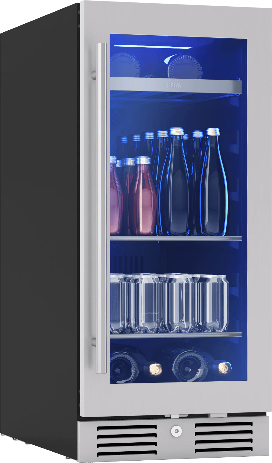 Zephyr PRB15C01CG Presrv Bev Cooler, 15in UC, SS+Gls, Rvs Door, 1Z - Image 2