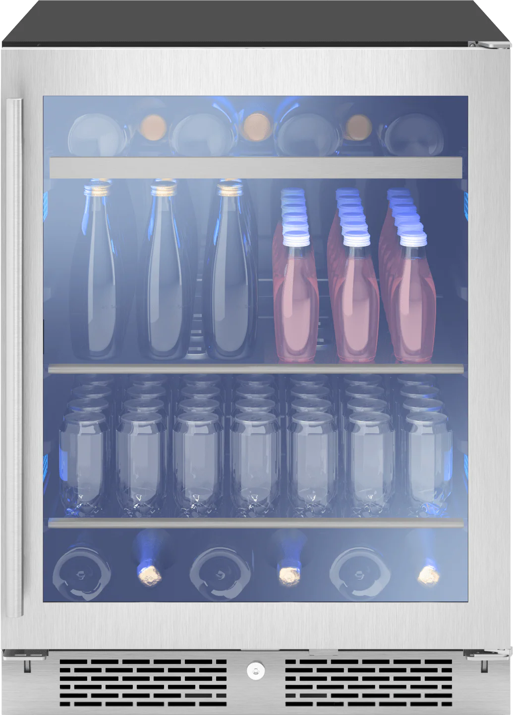 Zephyr PRB24C01AGADA Presrv ADA Beverage Cooler, 24in Compact, SS+Glass, Reversible Door + Lock, 1 Zone