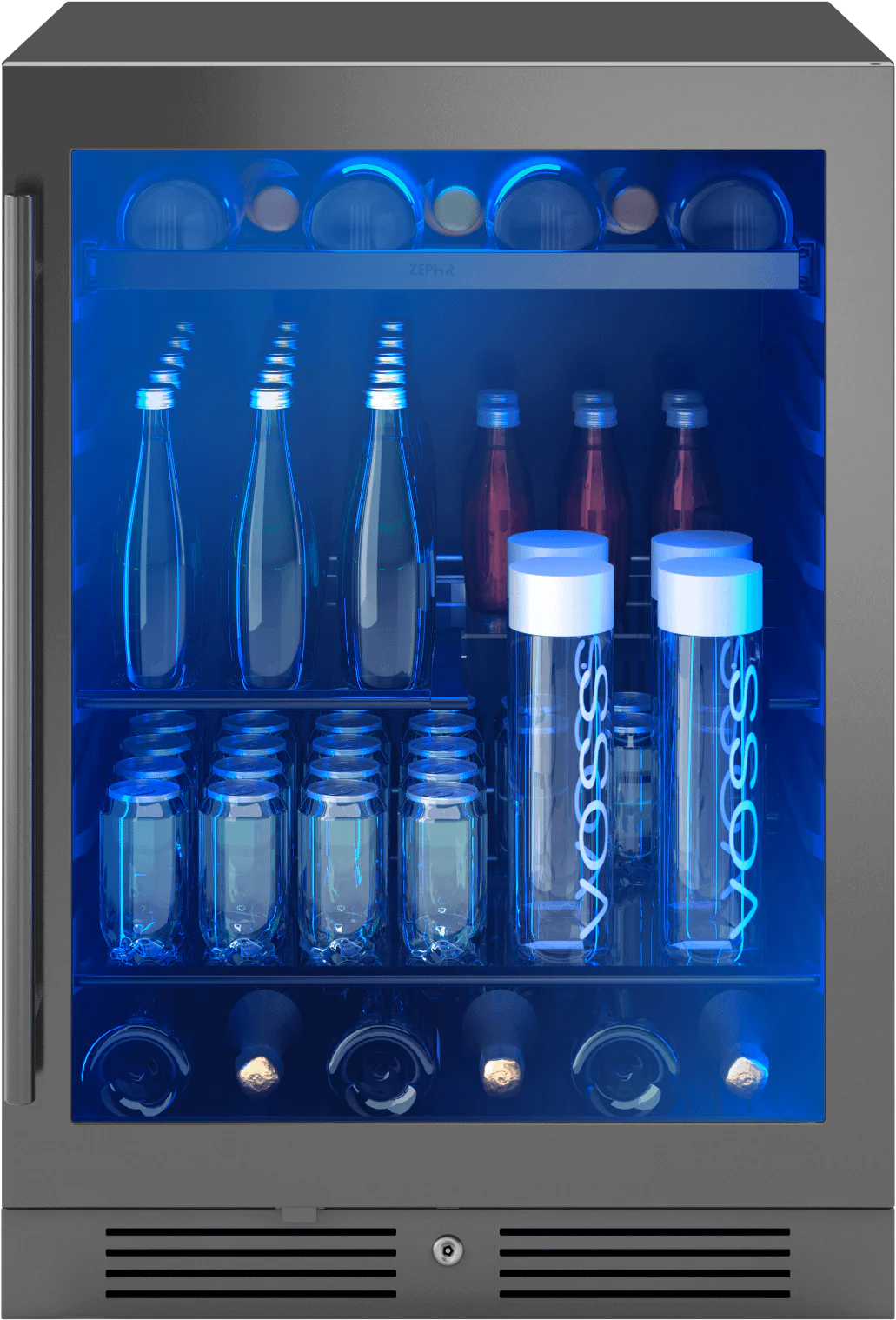 Zephyr PRB24C01CBSG Presrv Bev Cooler, 24in UC, Blk SS+Gls, Rvs Dr, 1Z - Image 3