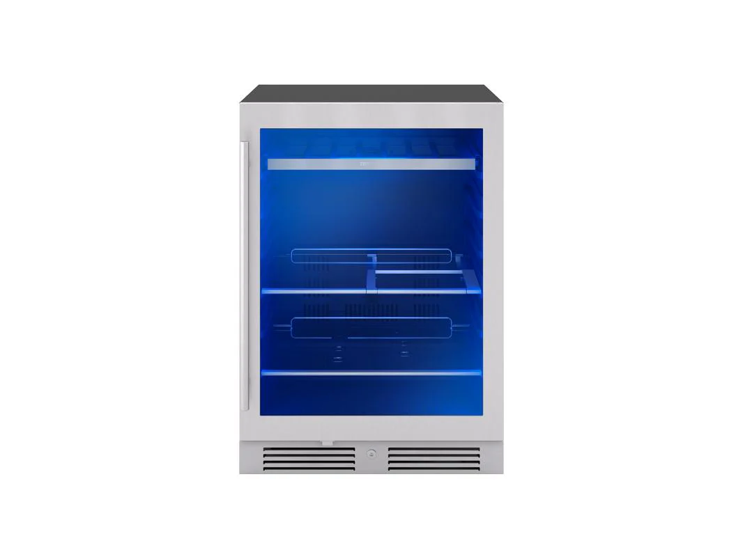 PRB24C01CG Presrv Bev Cooler, 24in UC, SS+Gls, Rvs Door, 1Z