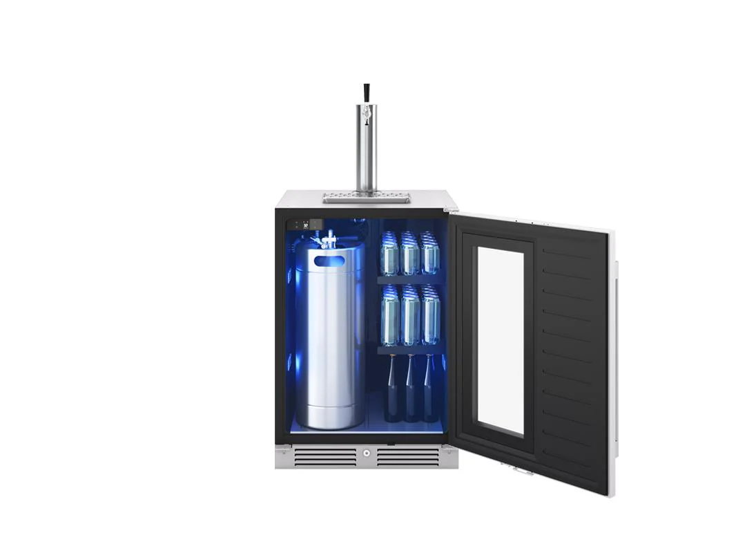 PRKB24C01AG Presrv Kegerator & Beverage Cooler, 24in Under Cabinet, SS+Glass, Reverse Door, 1 Zone - Image 5
