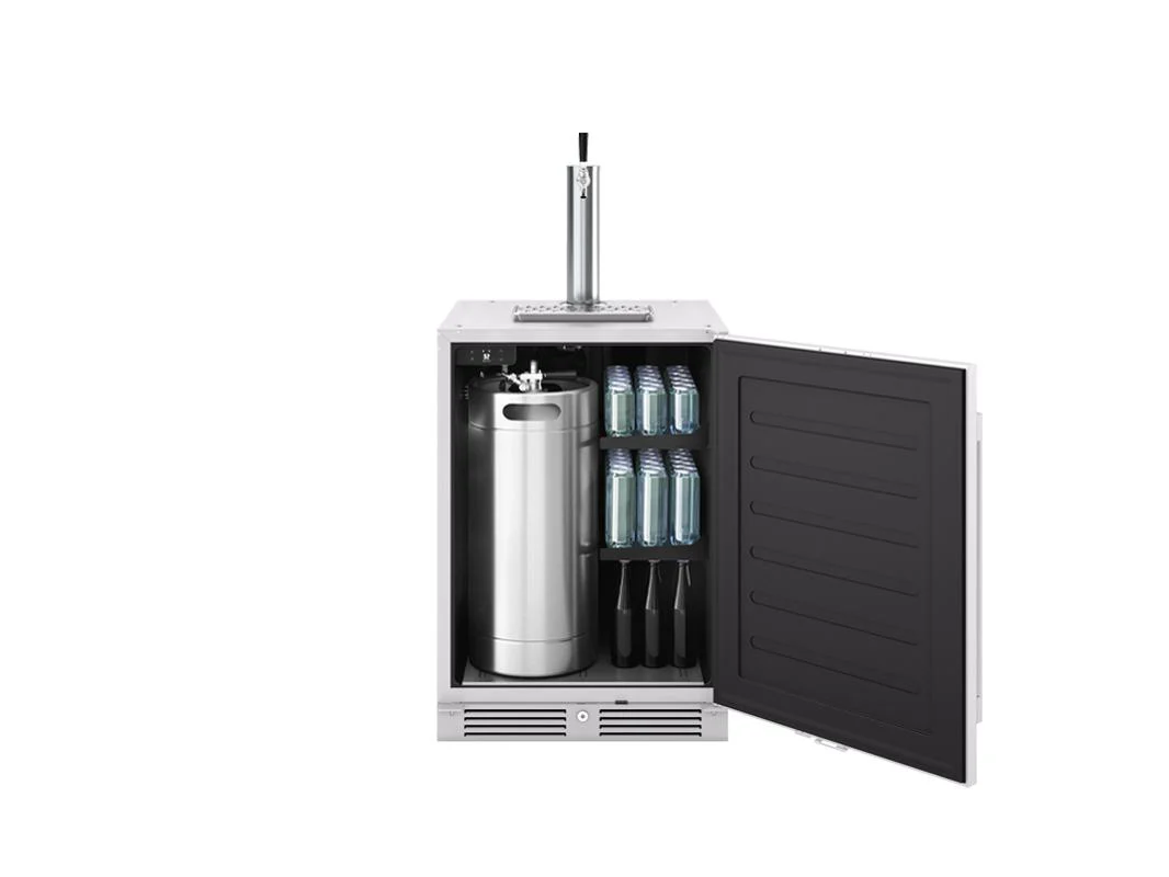 PRKB24C01ASOD Presrv Outdoor Kegerator & Beverage Cooler, 24in Under Cabinet, SS+Glass, Reverse Door, 1 Zone - Image 5