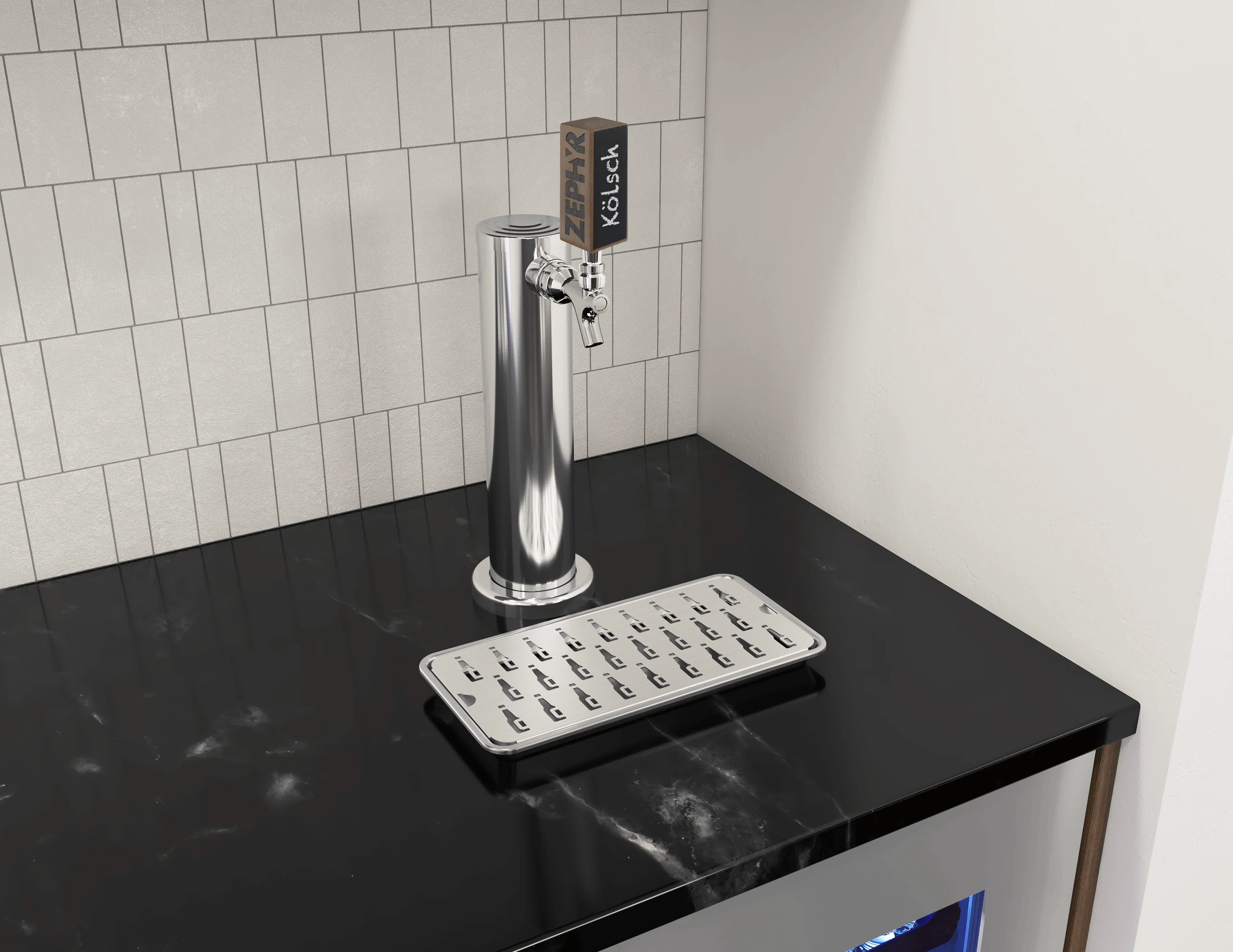 Zephyr PRKHAN001 Presrv Kegerator Zephyr Chalkboard Tap Handle, Walnut - Image 4