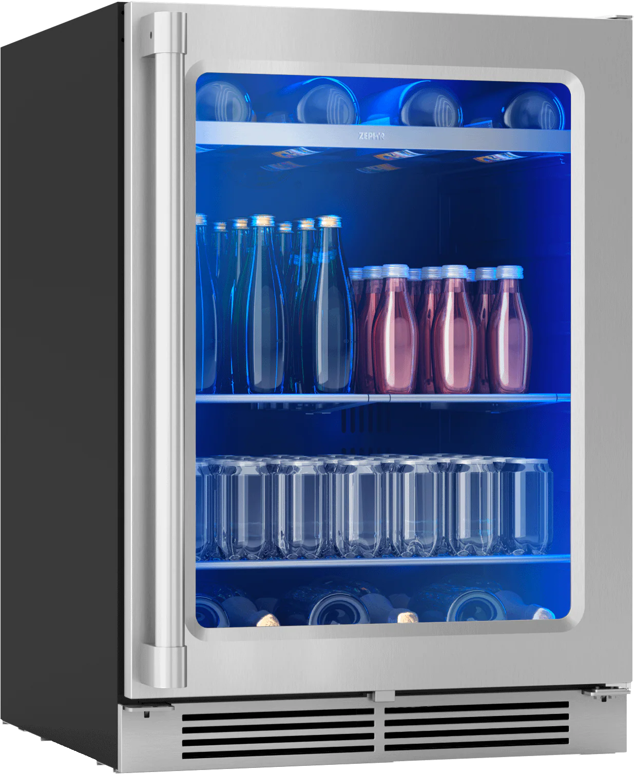 Zephyr PRPB24C01BG Presrv Pro Beverage Cooler, 24in Under Cabinet, SS+Glass, Reverse Door, 1 Zone - Image 2