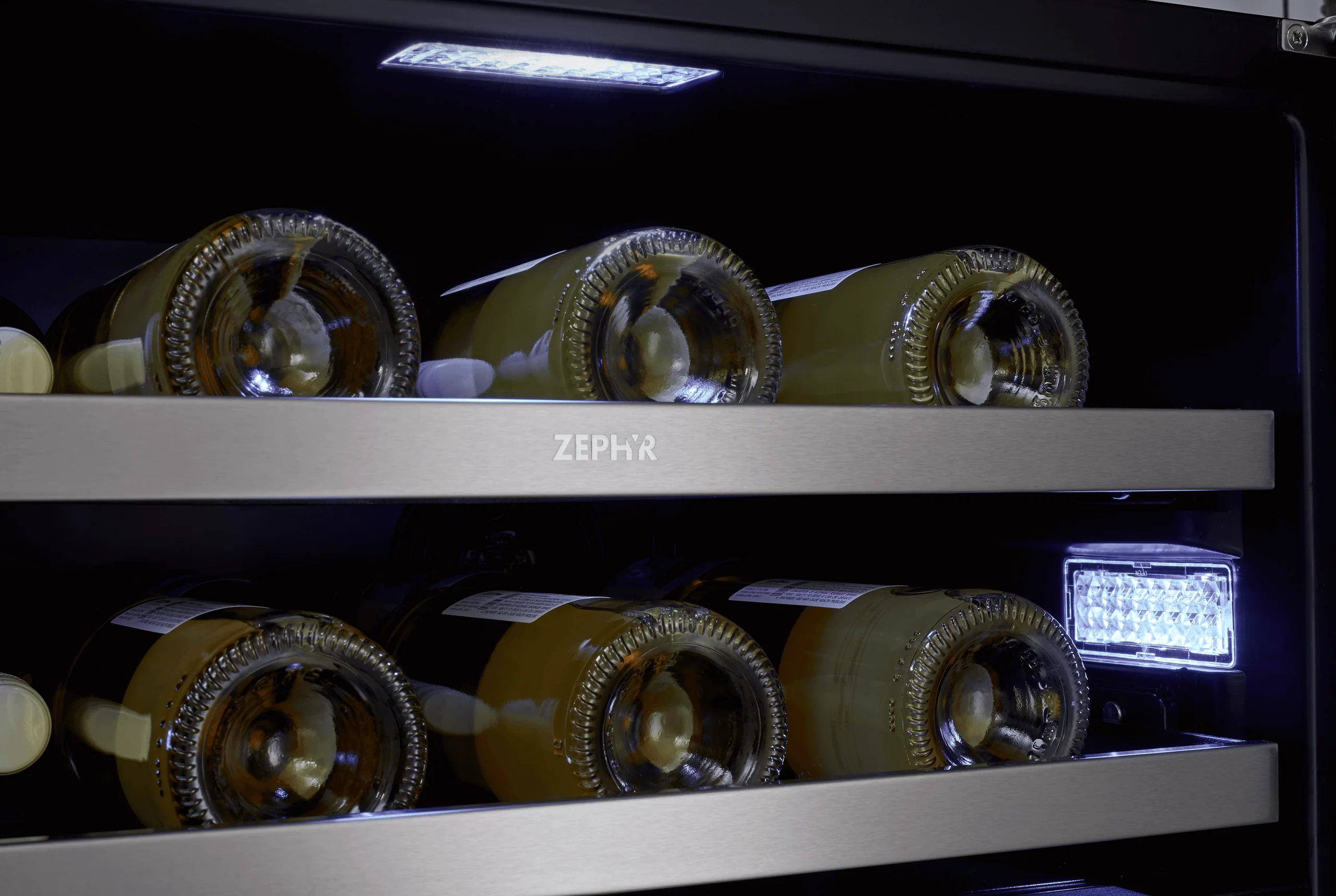 Zephyr PRPW24C02AG Presrv Pro Wine Cooler, 24in Under Cabinet, SS+Glass, Reverse Door, 2 Zone - Image 8