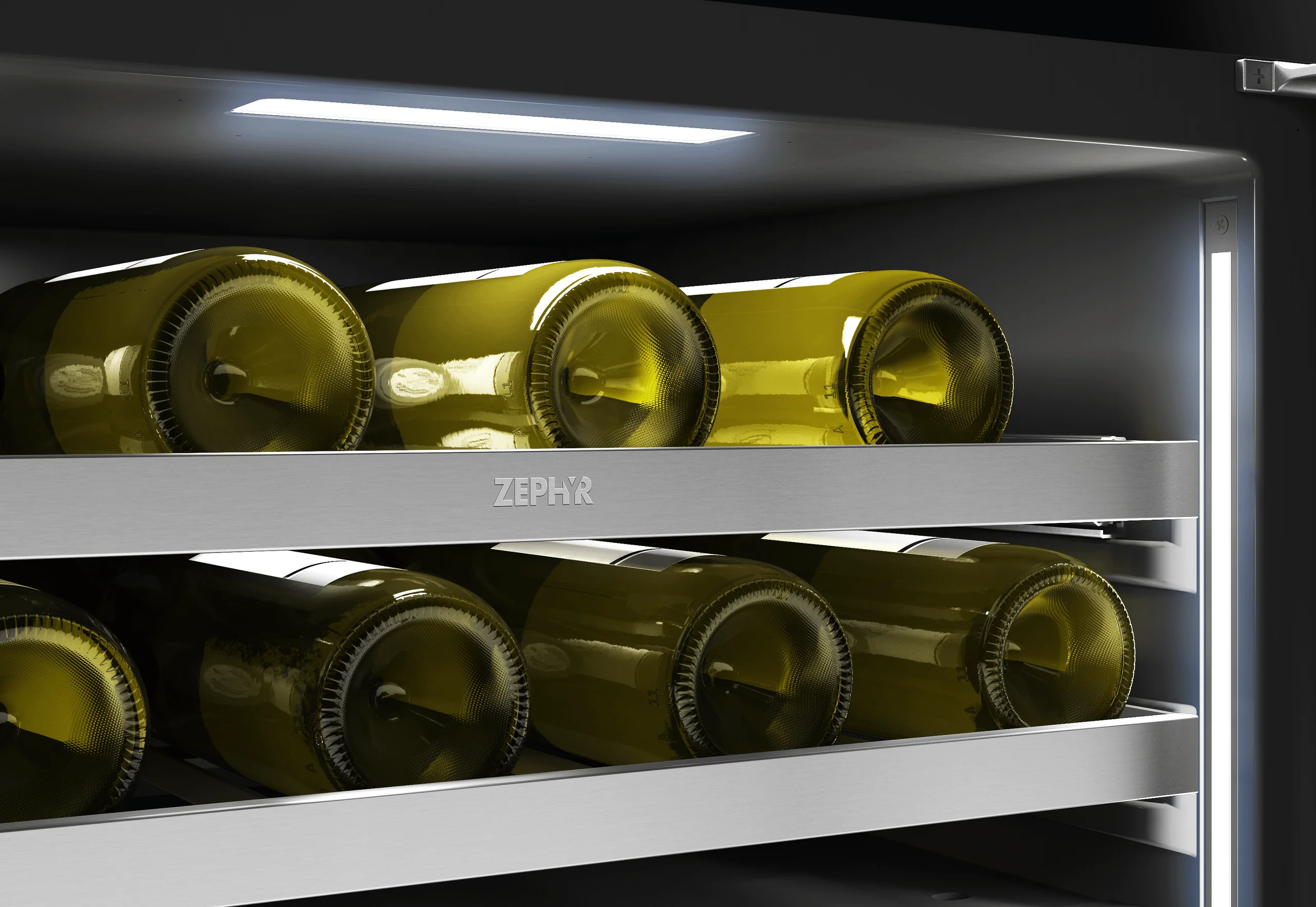 Zephyr PRPW24C02CG Presrv Pro Wine Cooler, 24in Under Cabinet, SS+Glass, Reverse Door, 2 Zone - Image 12
