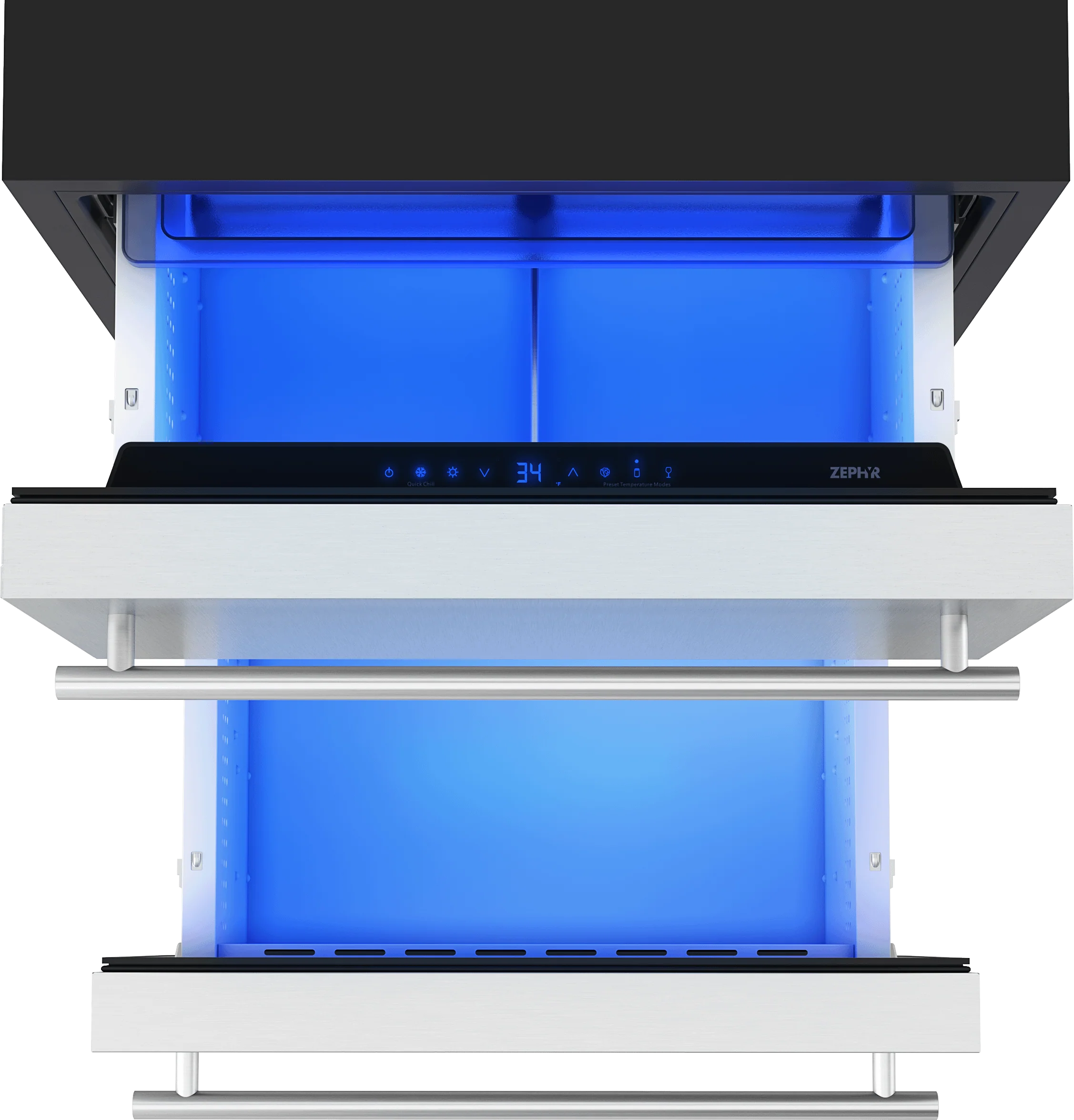 Zephyr PRRD24C1AS Presrv Refrigerator Drawers, 24in Compact, SS, 1 Zone - Image 3