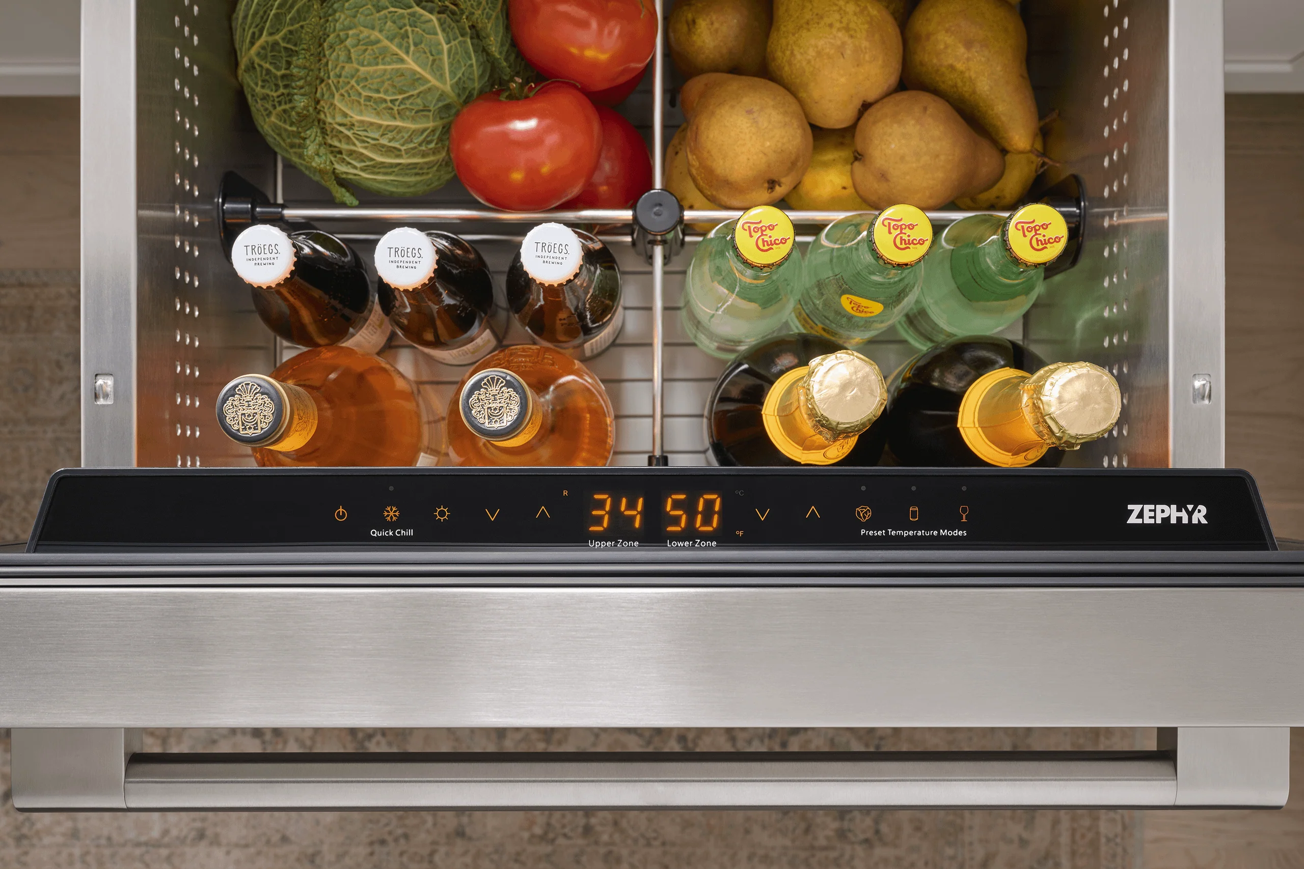 Zephyr PRRD24C2AS Presrv Refrigerator Drawers, 24in Compact, SS, 2 Zone - Image 17