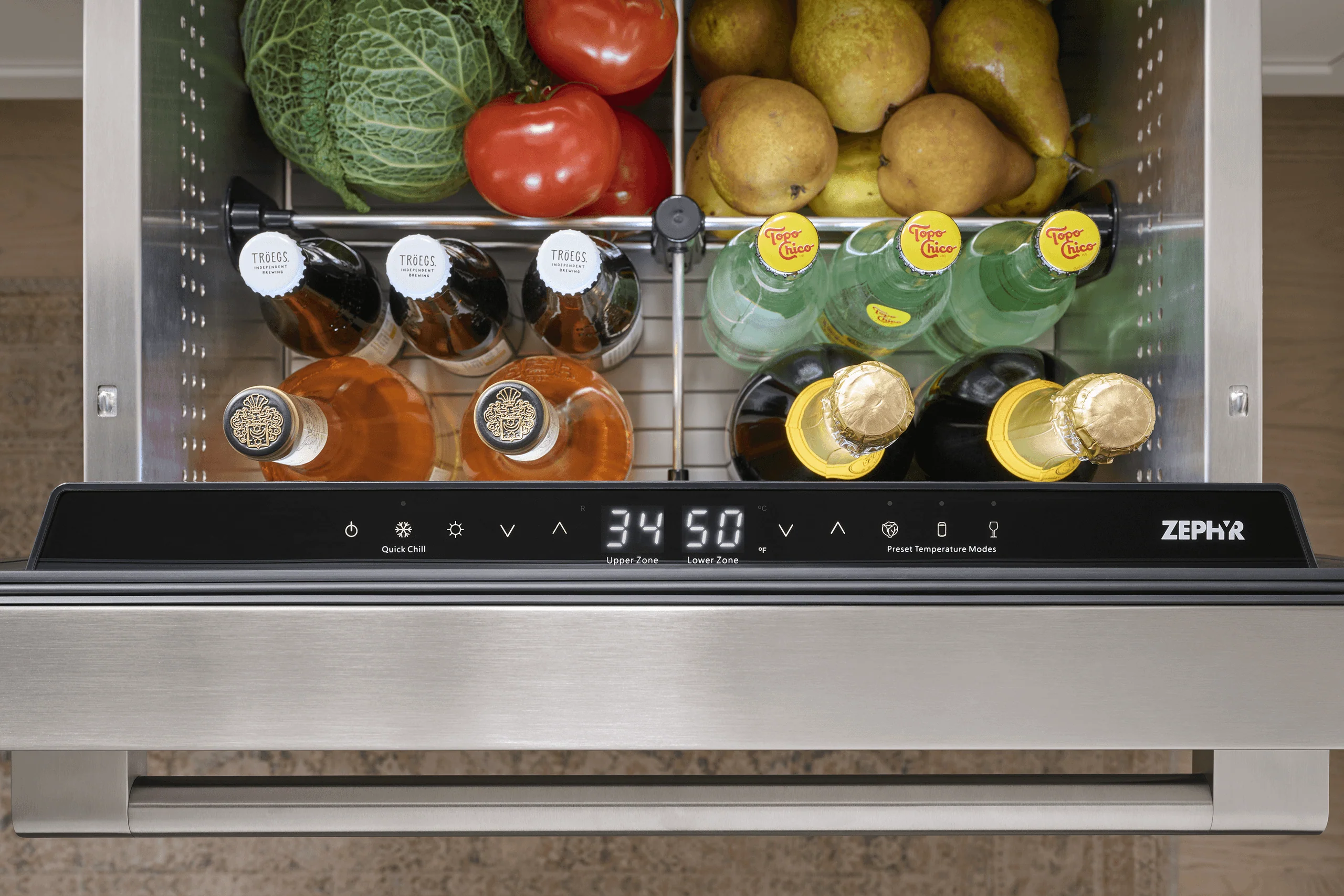 Zephyr PRRD24C2AS Presrv Refrigerator Drawers, 24in Compact, SS, 2 Zone - Image 18