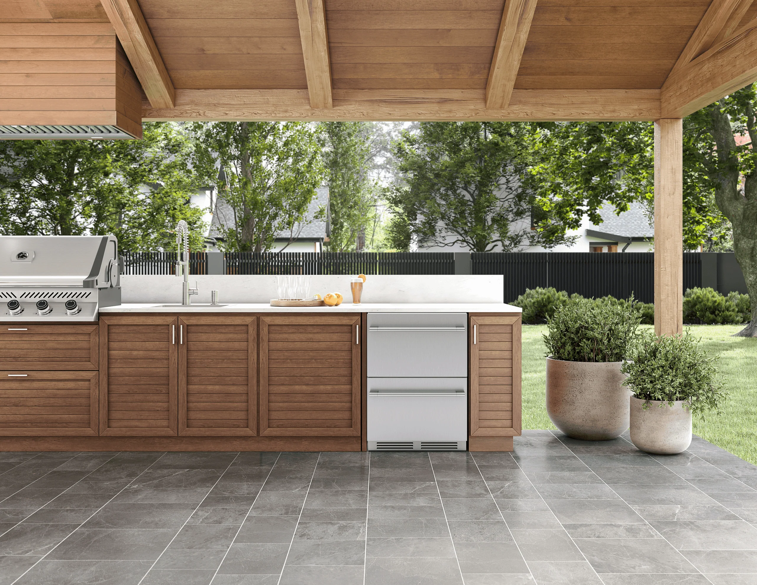 Zephyr PRRD24C2ASOD Presrv Refrigerator Drawers, 24in Compact, Outdoor, SS, 2 Zone - Image 4