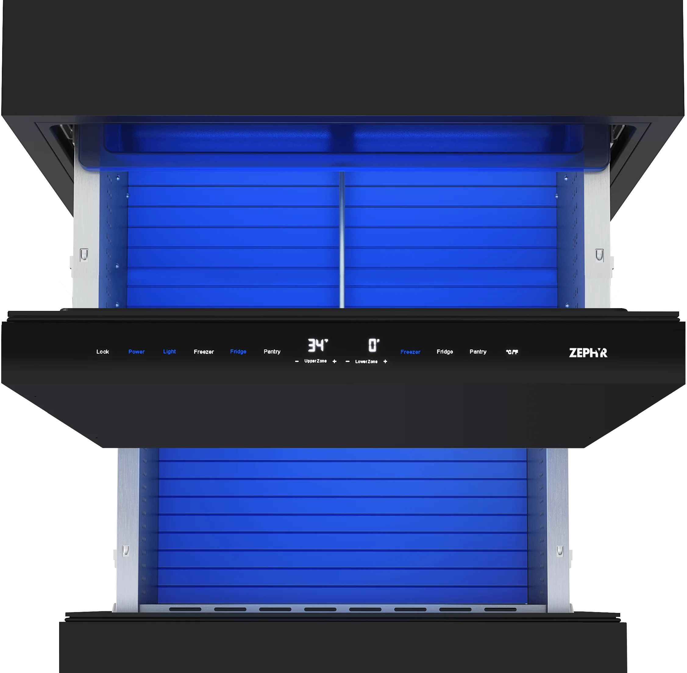 Zephyr PRRFD24C2AP Presrv Refrigerator Freezer Drawers, 24in, Panel Ready - Image 3
