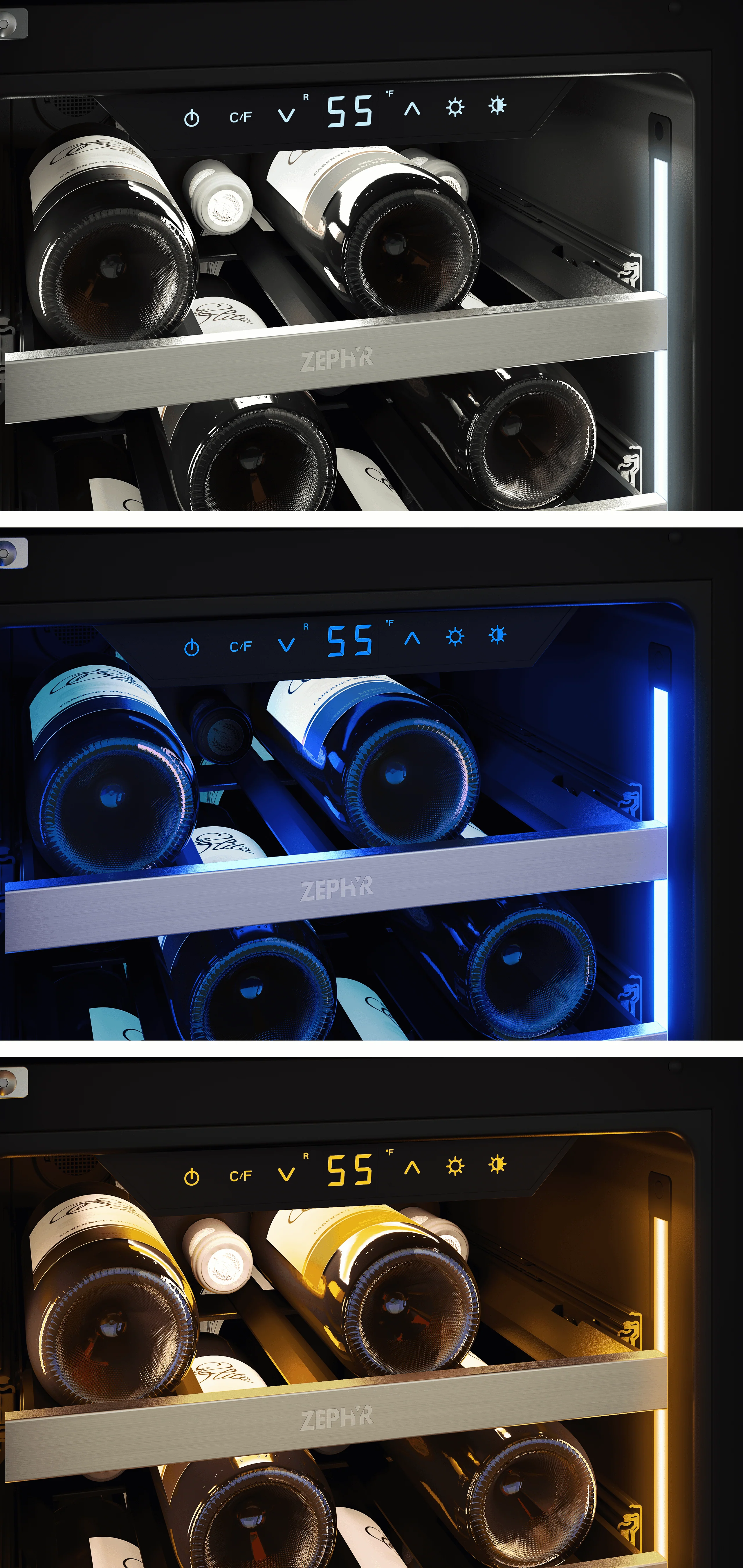 Zephyr PRW15C01CG Presrv Wine Cooler, 15in UC, SS+Gls, Rvs Door, 1Z - Image 10