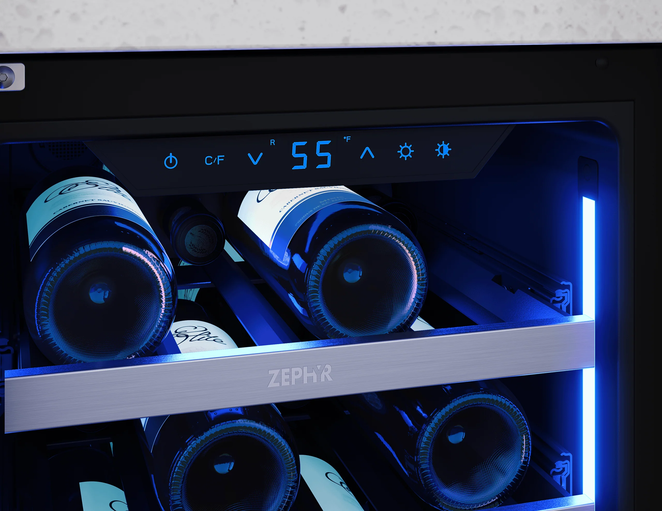 Zephyr PRW15C01CG Presrv Wine Cooler, 15in UC, SS+Gls, Rvs Door, 1Z - Image 8