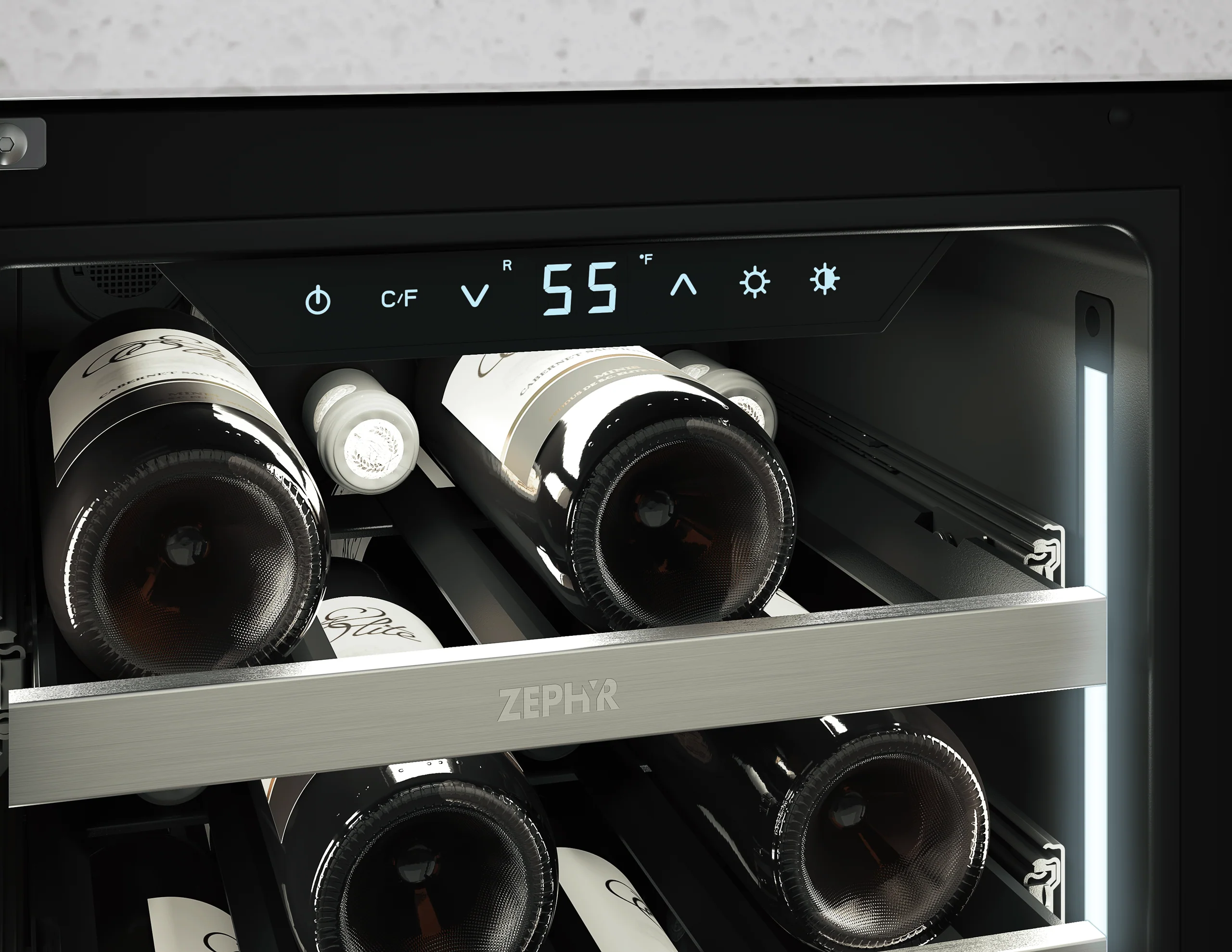 Zephyr PRW15C01CG Presrv Wine Cooler, 15in UC, SS+Gls, Rvs Door, 1Z - Image 9