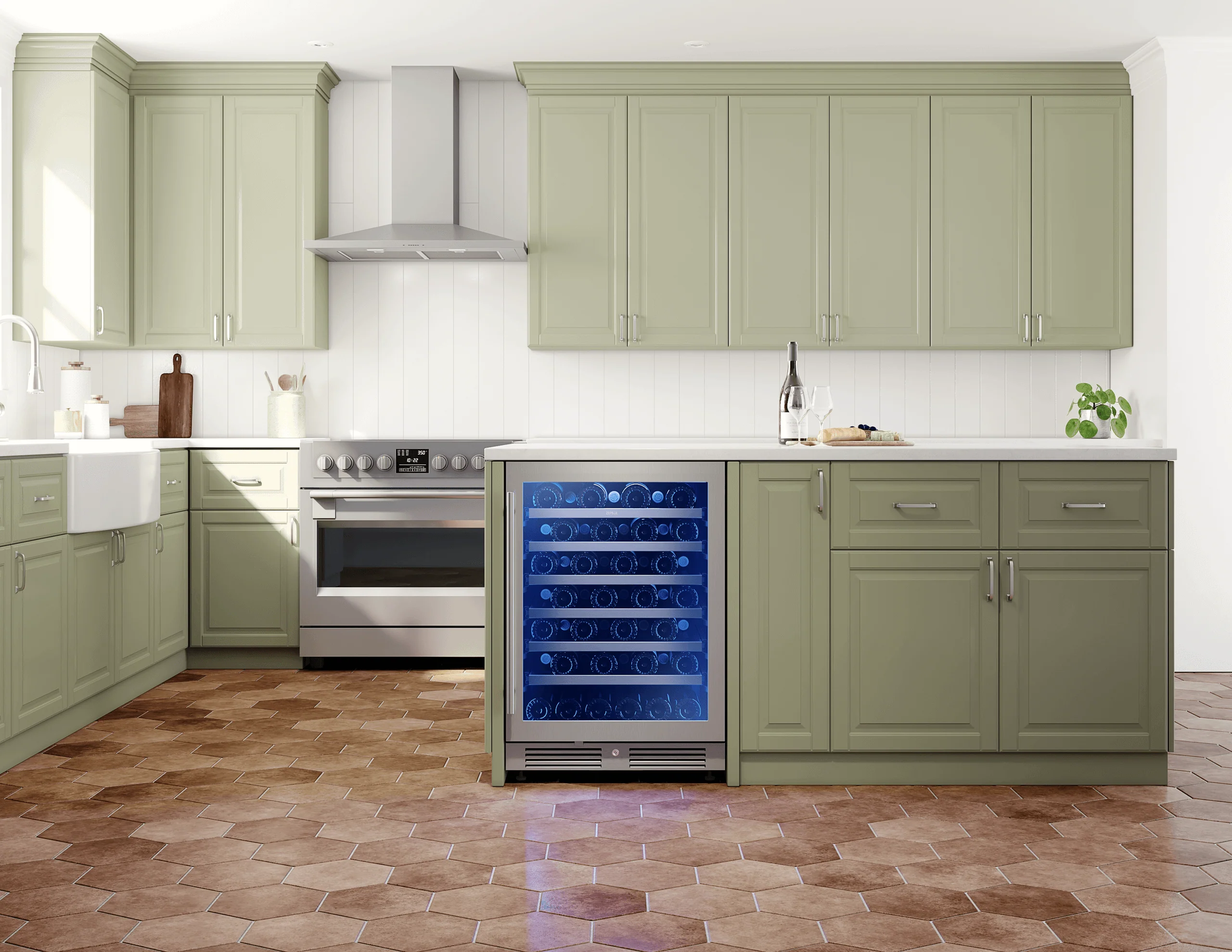 Zephyr PRW24C01CG Presrv Wine Cooler, 24in UC, SS+Gls, Rvs Door, 1Z - Image 5