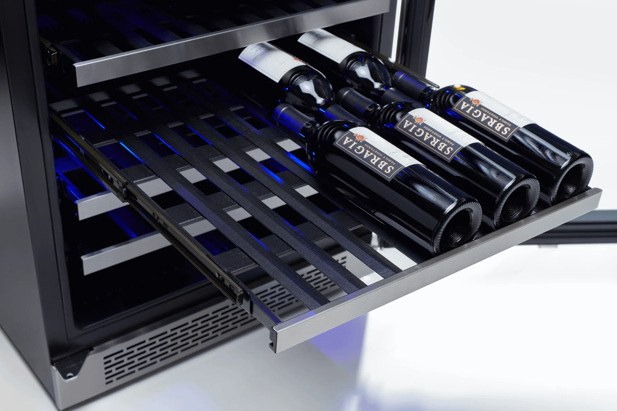 Zephyr PRW24C02AGADA Presrv ADA Wine Cooler, 24in Compact, SS+Glass, Reversible Door + Lock, 2 zones - Image 9