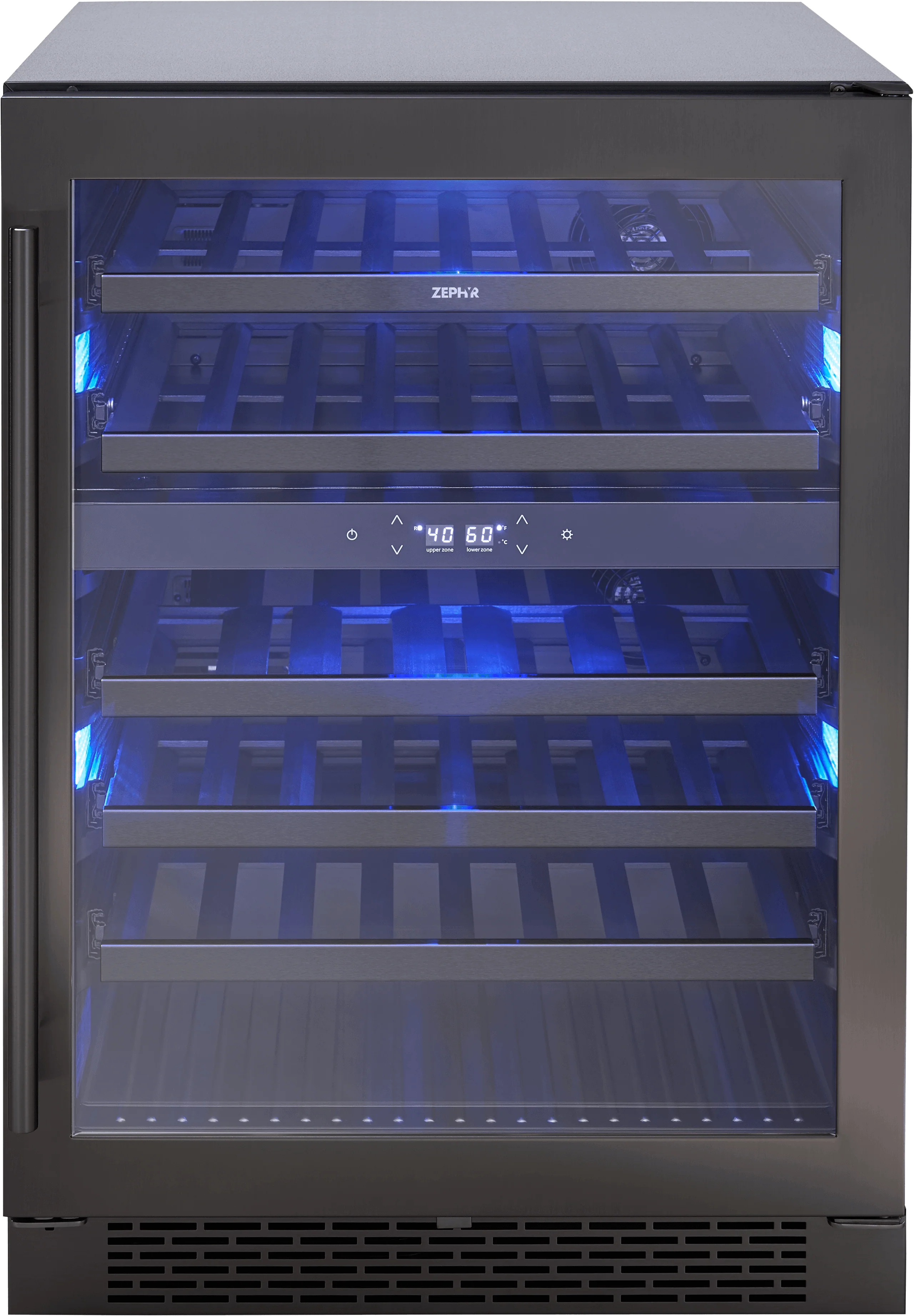 Zephyr PRW24C02BBSG Presrv Wine Cooler, 24in UC, Blk SS+Gls,Rvs Dr, 2Z - Image 3
