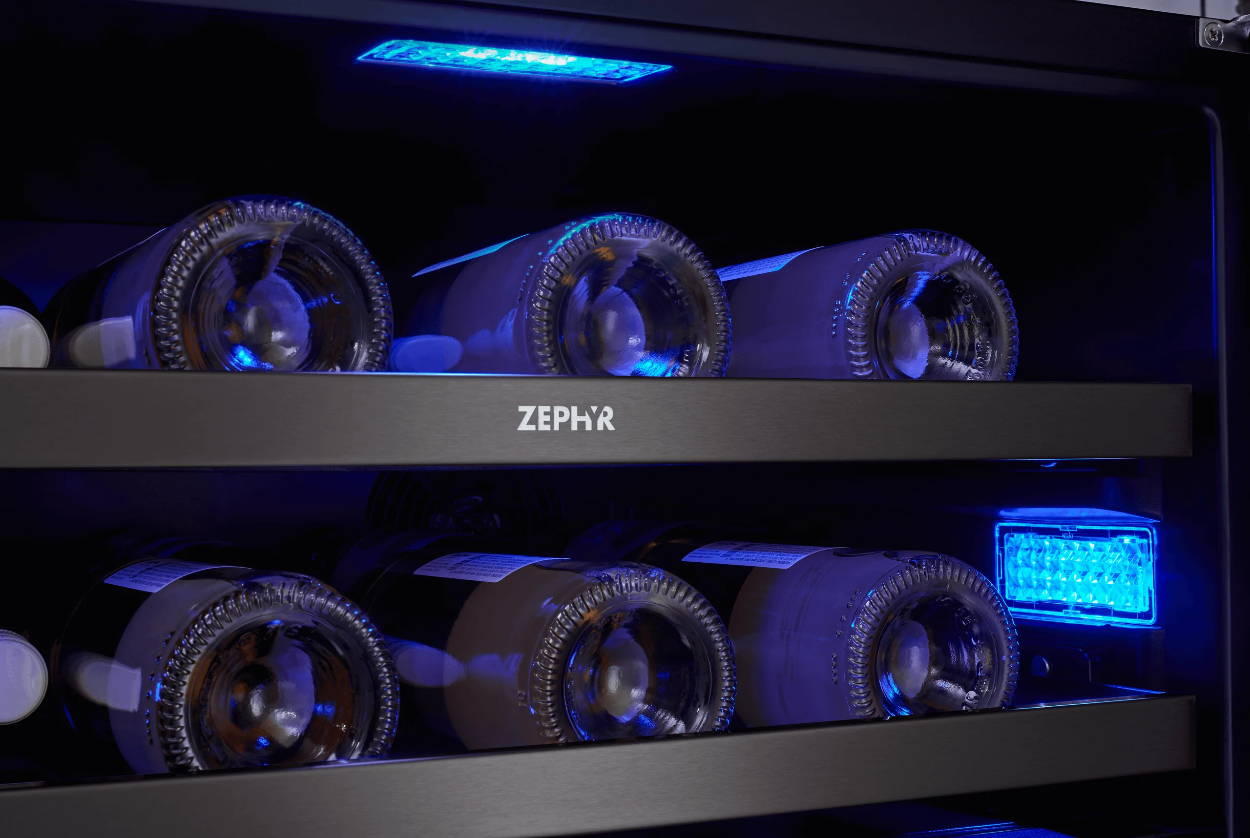 Zephyr PRW24C02BBSG Presrv Wine Cooler, 24in UC, Blk SS+Gls,Rvs Dr, 2Z - Image 6