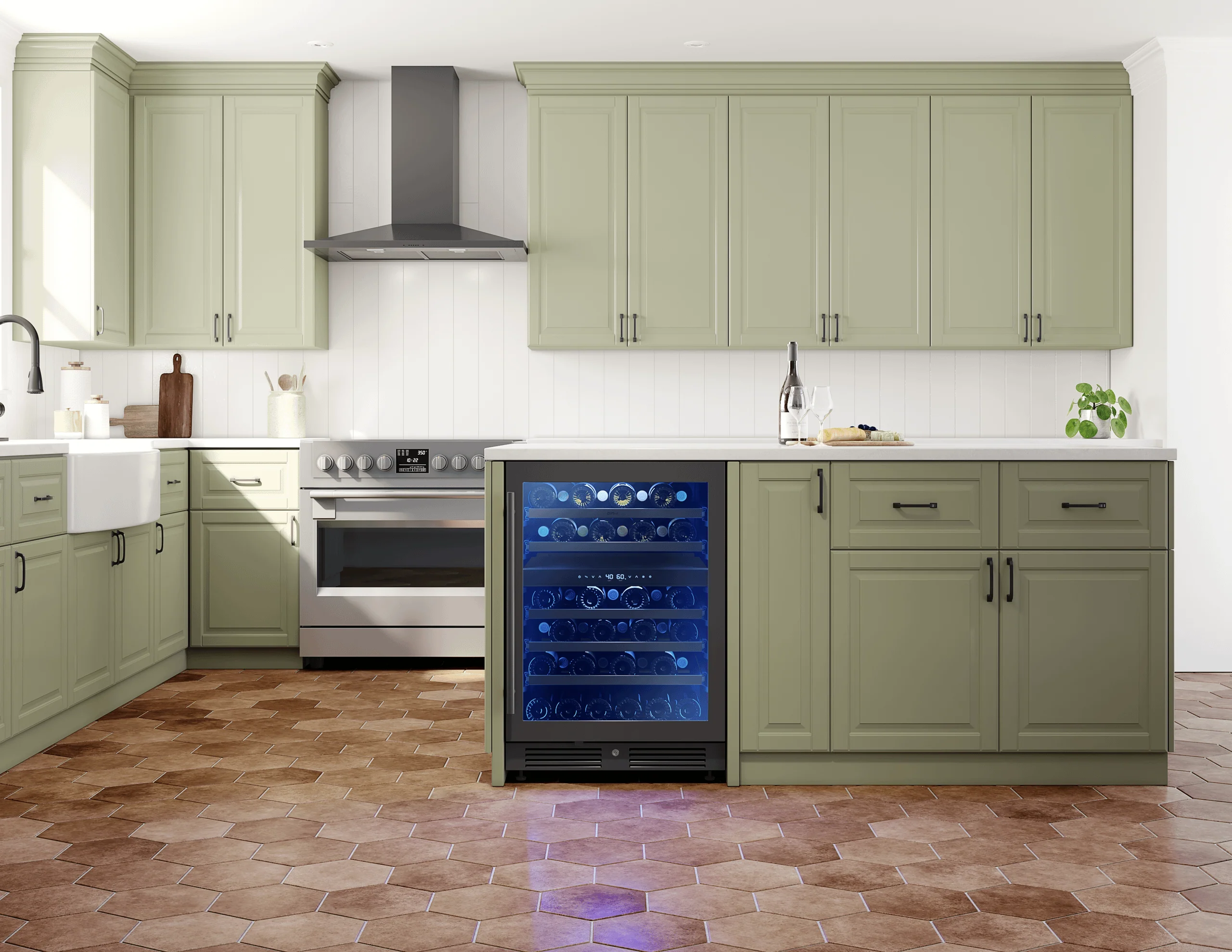 Zephyr PRW24C02CBSG Presrv Wine Cooler, 24in UC, Blk SS+Gls,Rvs Dr, 2Z - Image 5