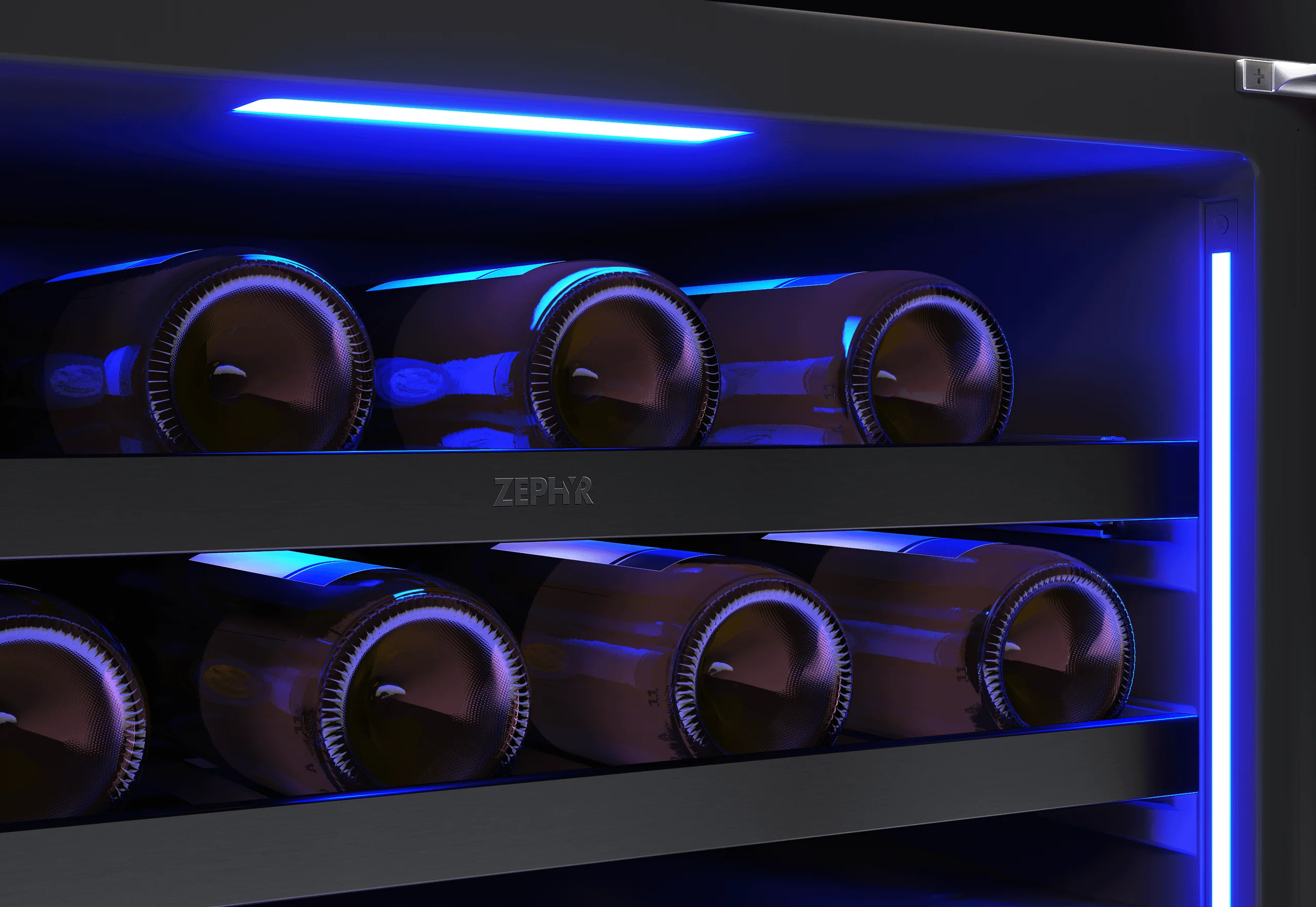 Zephyr PRW24C02CBSG Presrv Wine Cooler, 24in UC, Blk SS+Gls,Rvs Dr, 2Z - Image 9
